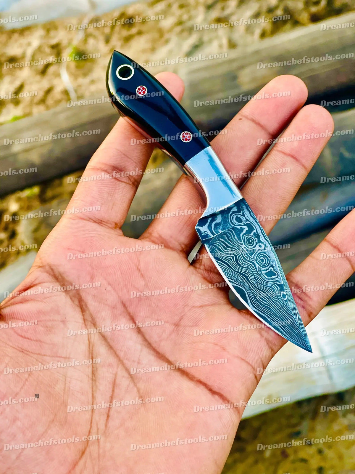 Custom handmade Damascus steel skinning knife (Style 3) | Damascus Steel | Hunting & Survival Knife | Home