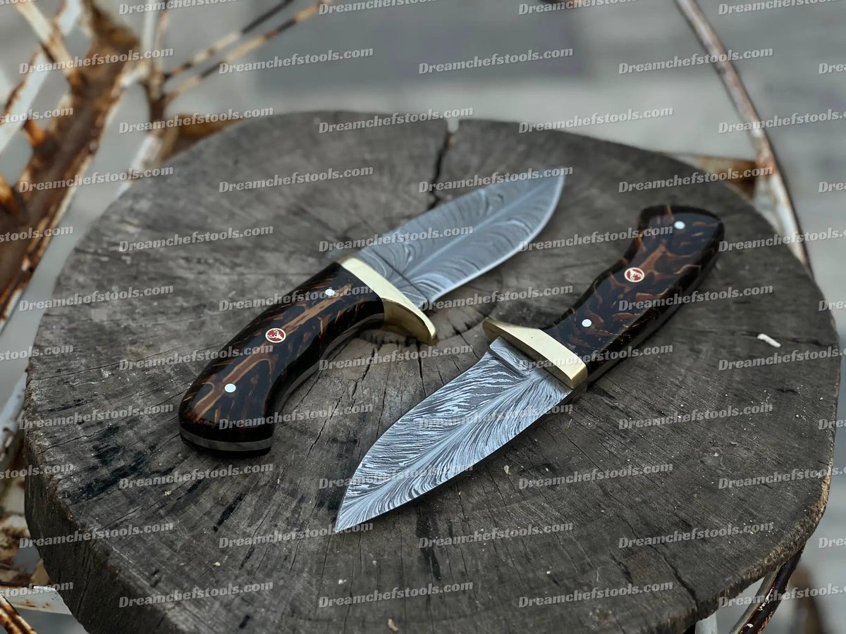 Custom handmade Damascus steel hunting knife (Style 3) | Damascus Steel | Hunting & Survival Knife | Home