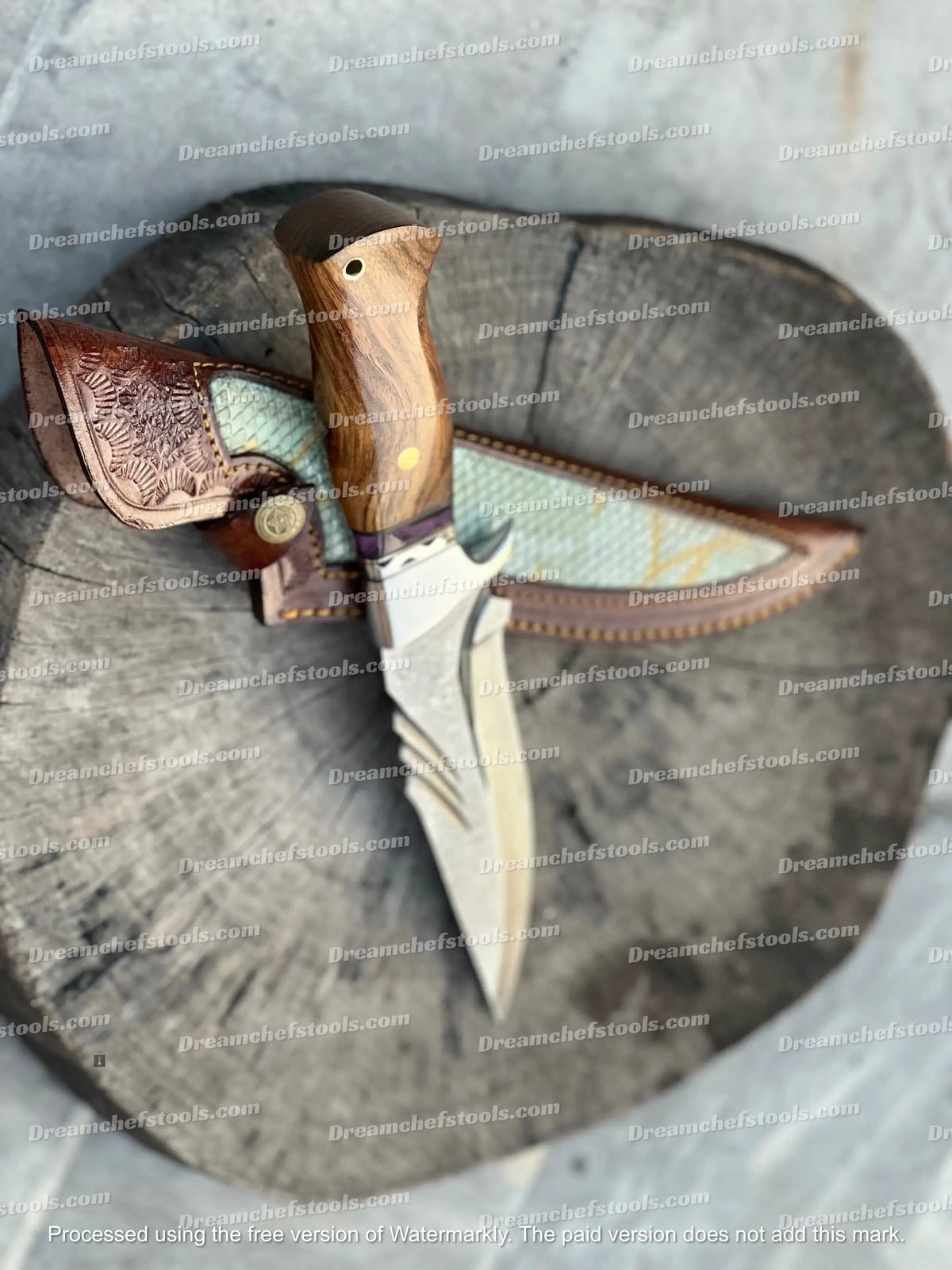 Custom handmade Damascus steel hunting knife (Style 2) | Damascus Steel | Hunting & Survival Knife | Home