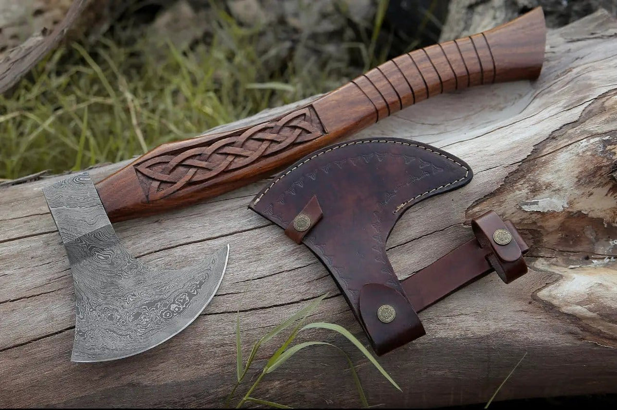 Custom handmade Damascus steel axe | 7 Inch | Damascus Steel | Hatchet