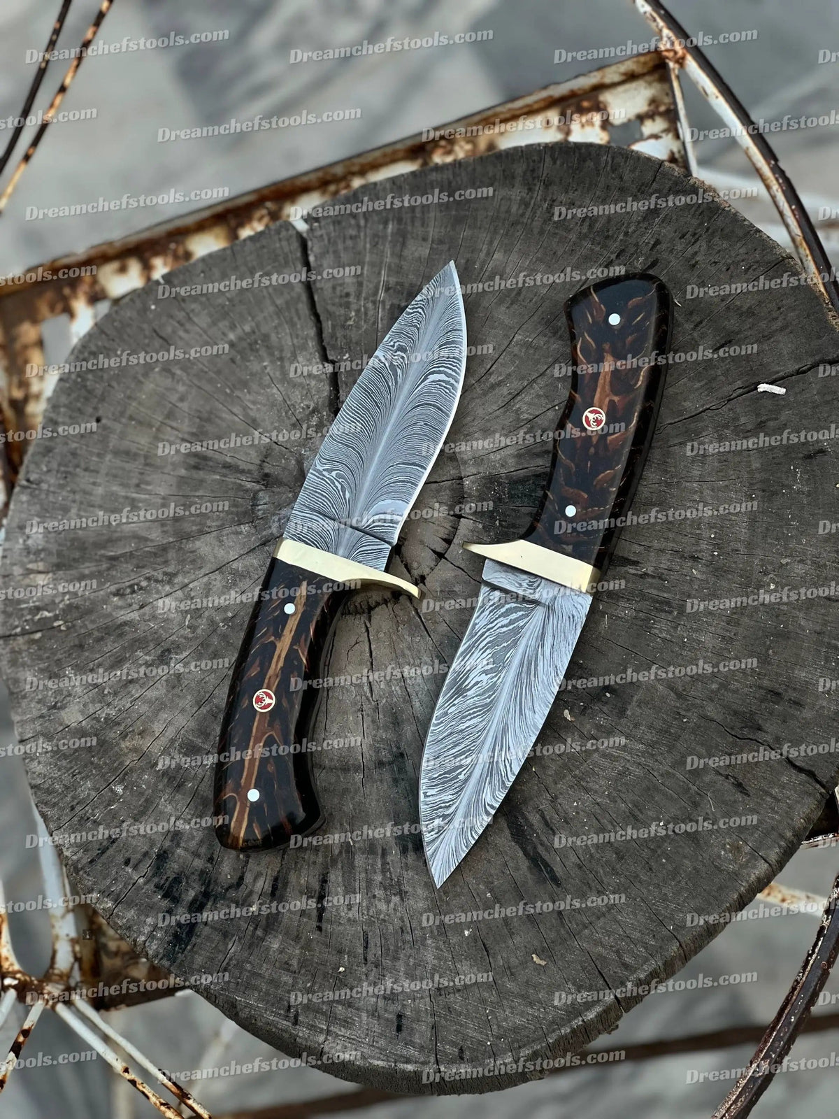 Custom handmade Damascus steel hunting knife (Style 3) | Damascus Steel | Hunting & Survival Knife | Home