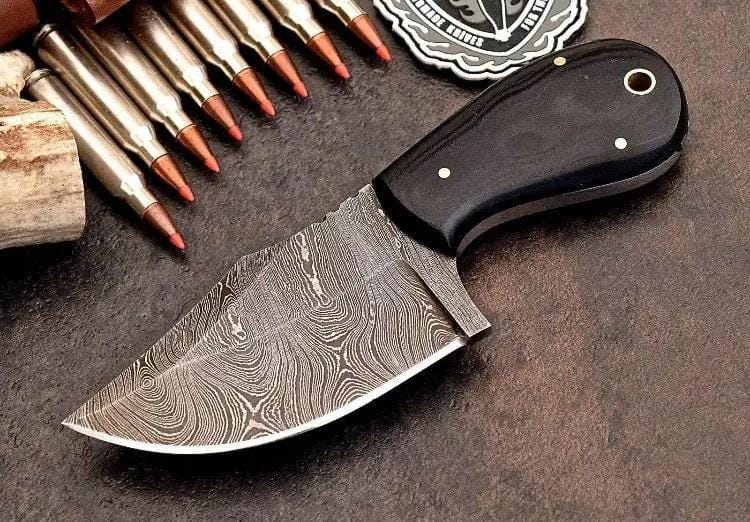 Custom handmade Damascus steel skinning knife (Style 4) | Damascus Steel | Hunting & Survival Knife | Home