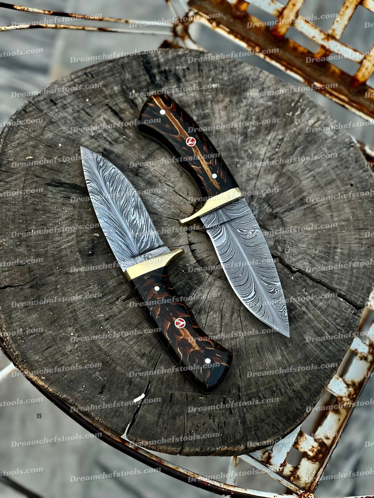 Custom handmade Damascus steel hunting knife (Style 3) | Damascus Steel | Hunting & Survival Knife | Home