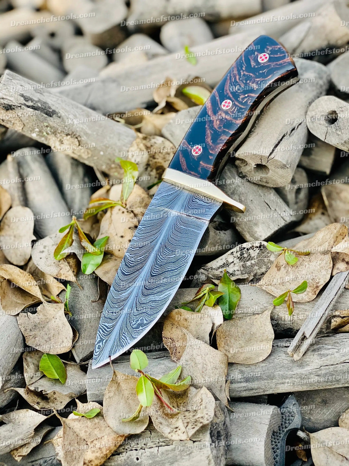Custom handmade Damascus steel hunting knife (Style 7) | Damascus Steel | Hunting & Survival Knife | Home