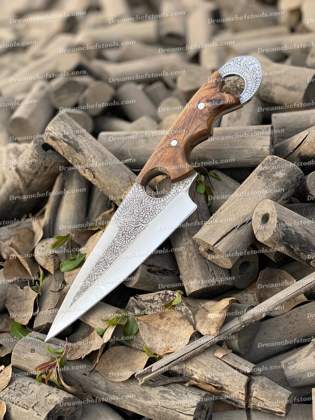 Custom handmade d2 steel hunting knife | Rose Wood | Hunting & Survival Knife | Home