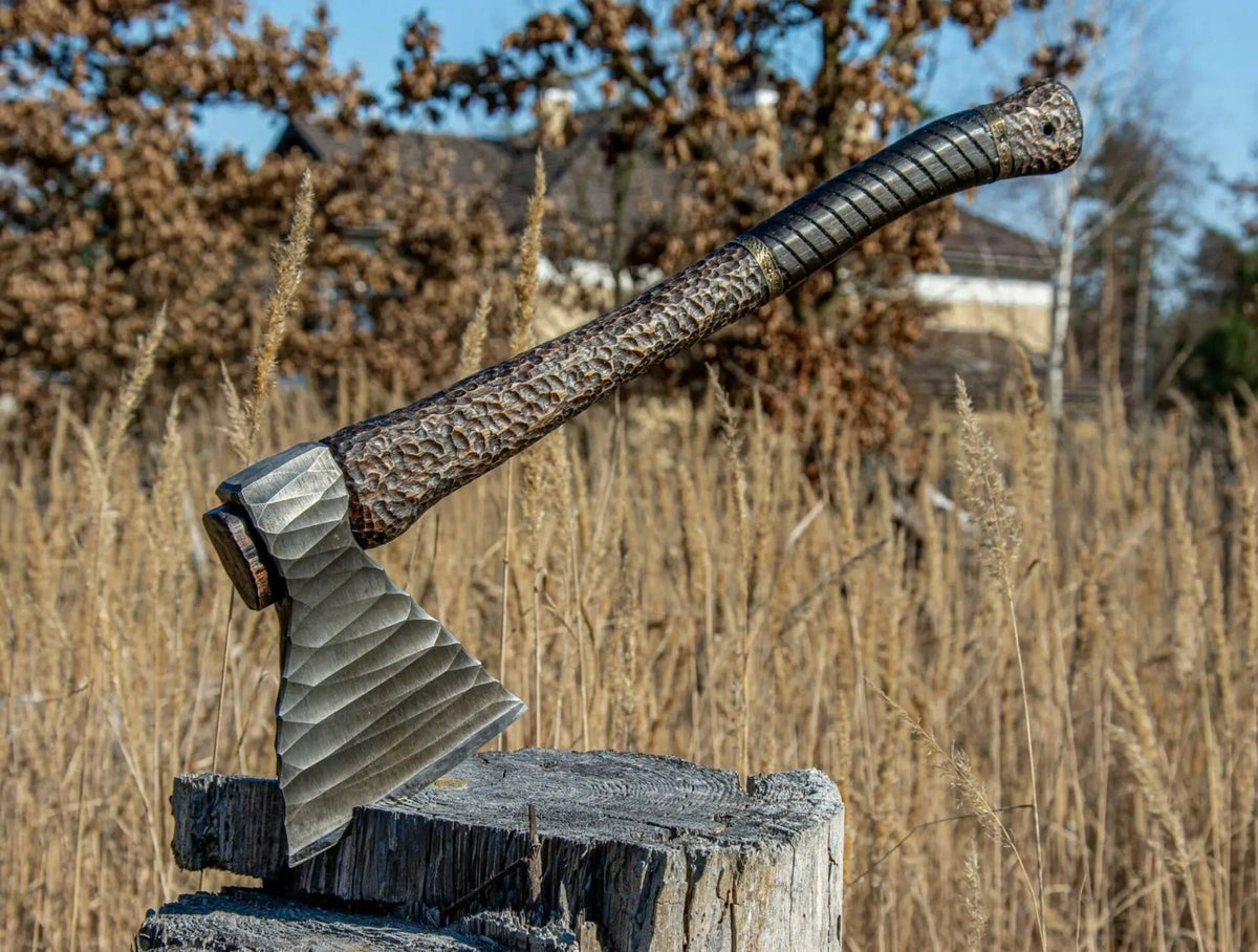 HAND-FORGED VIKING AXE | High Carbon Steel | Hatchet | Home