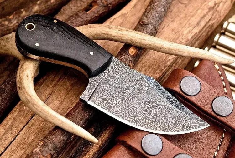 Custom handmade Damascus steel skinning knife (Style 4) | Damascus Steel | Hunting & Survival Knife | Home