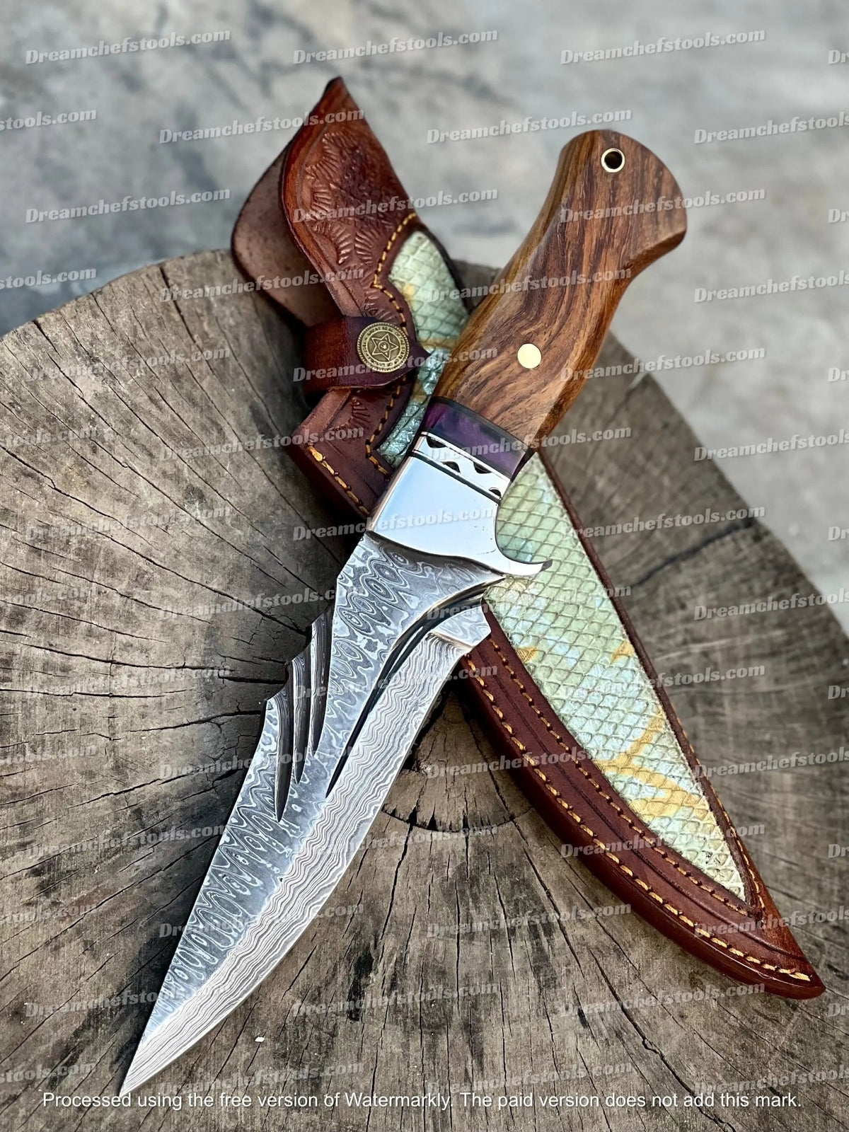 Custom handmade Damascus steel hunting knife (Style 2) | Damascus Steel | Hunting & Survival Knife | Home