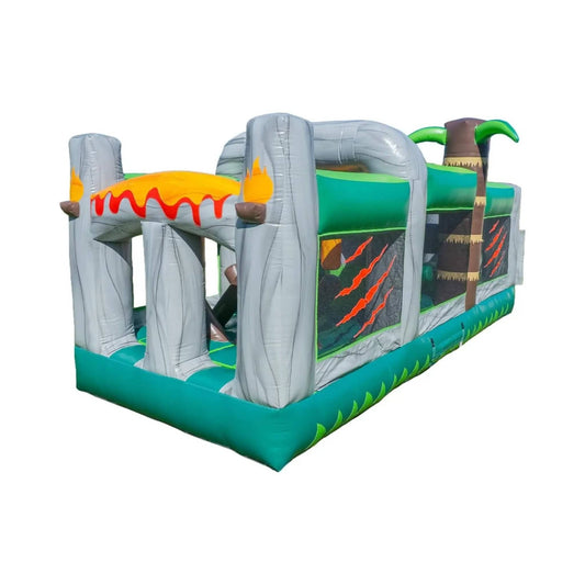 20FT Inflatable Dinosaur Obstacle Course With Blower | 20 ft | Inflatable Bouncer | Home
