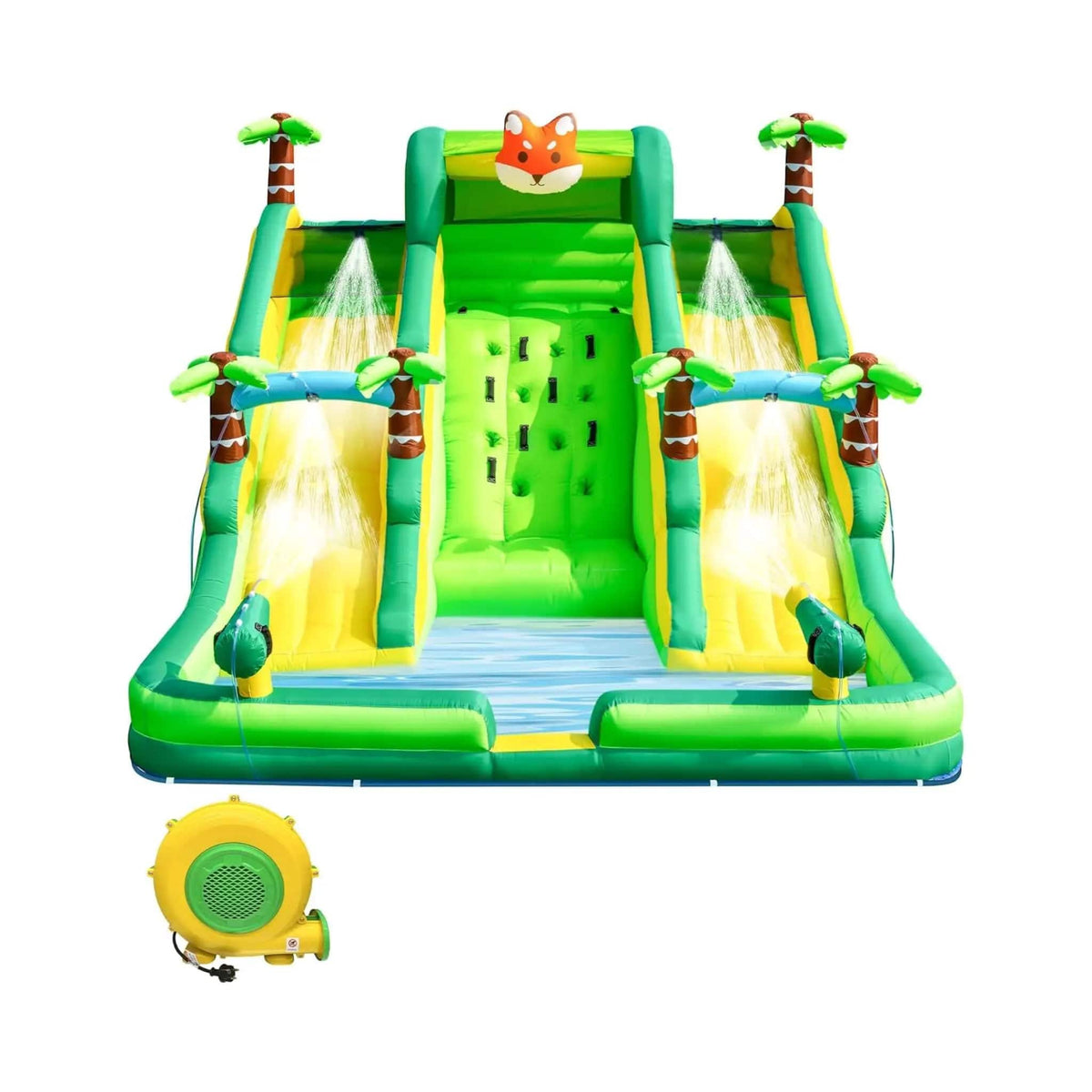 Inflatable Water Slide Park With Pool And Climbing Wall | Inflatable Bouncer | Home Use | Home