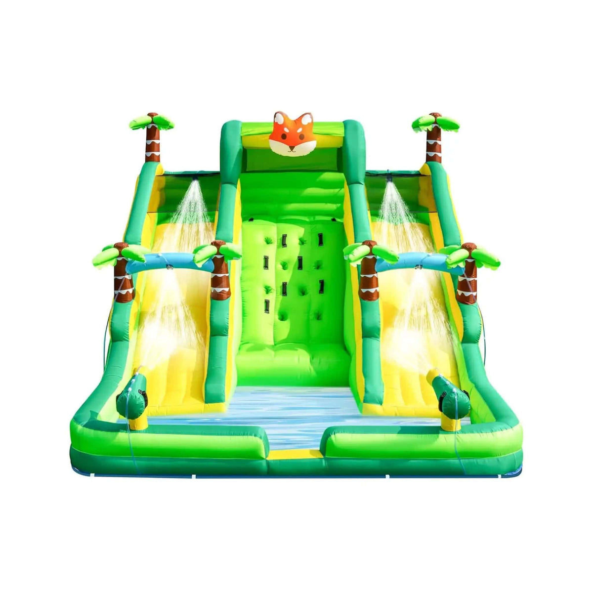 Inflatable Water Slide Park With Pool And Climbing Wall | Inflatable Bouncer | Home Use | Home