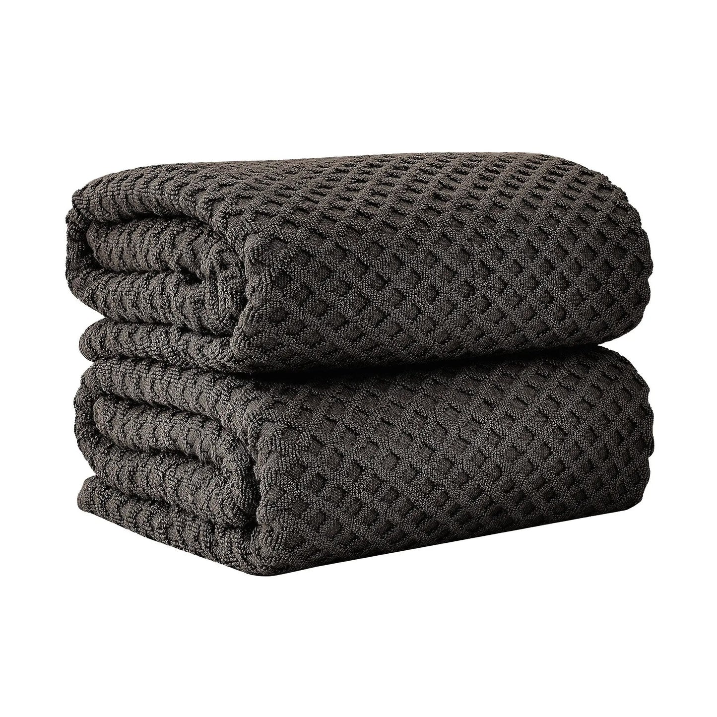 Cotton Diamond Waffle Weave Bath Towel Set - Grayson Collection from PriceLows™