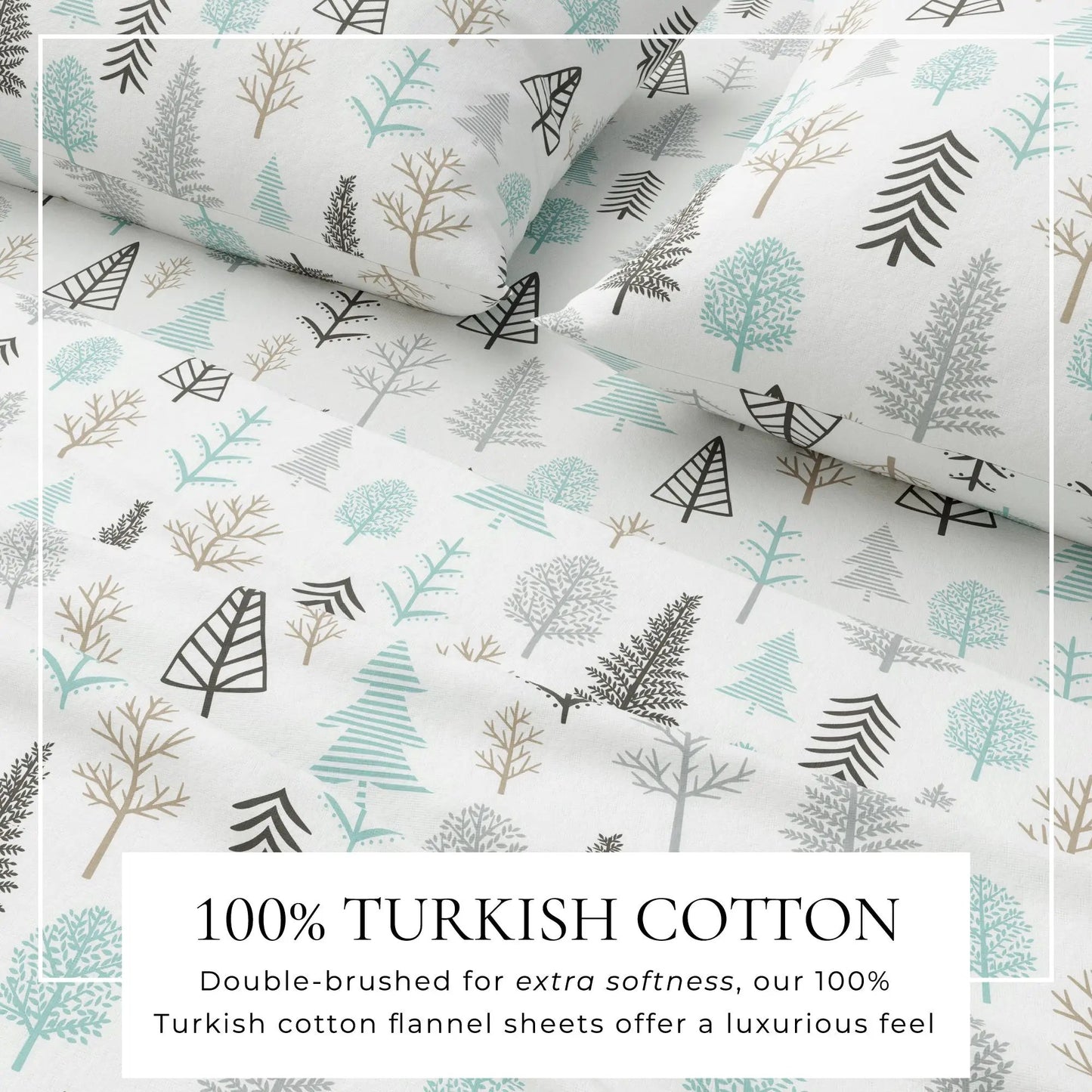 Turkish Cotton Flannel Sheet - Lakeview Collection from PriceLows™