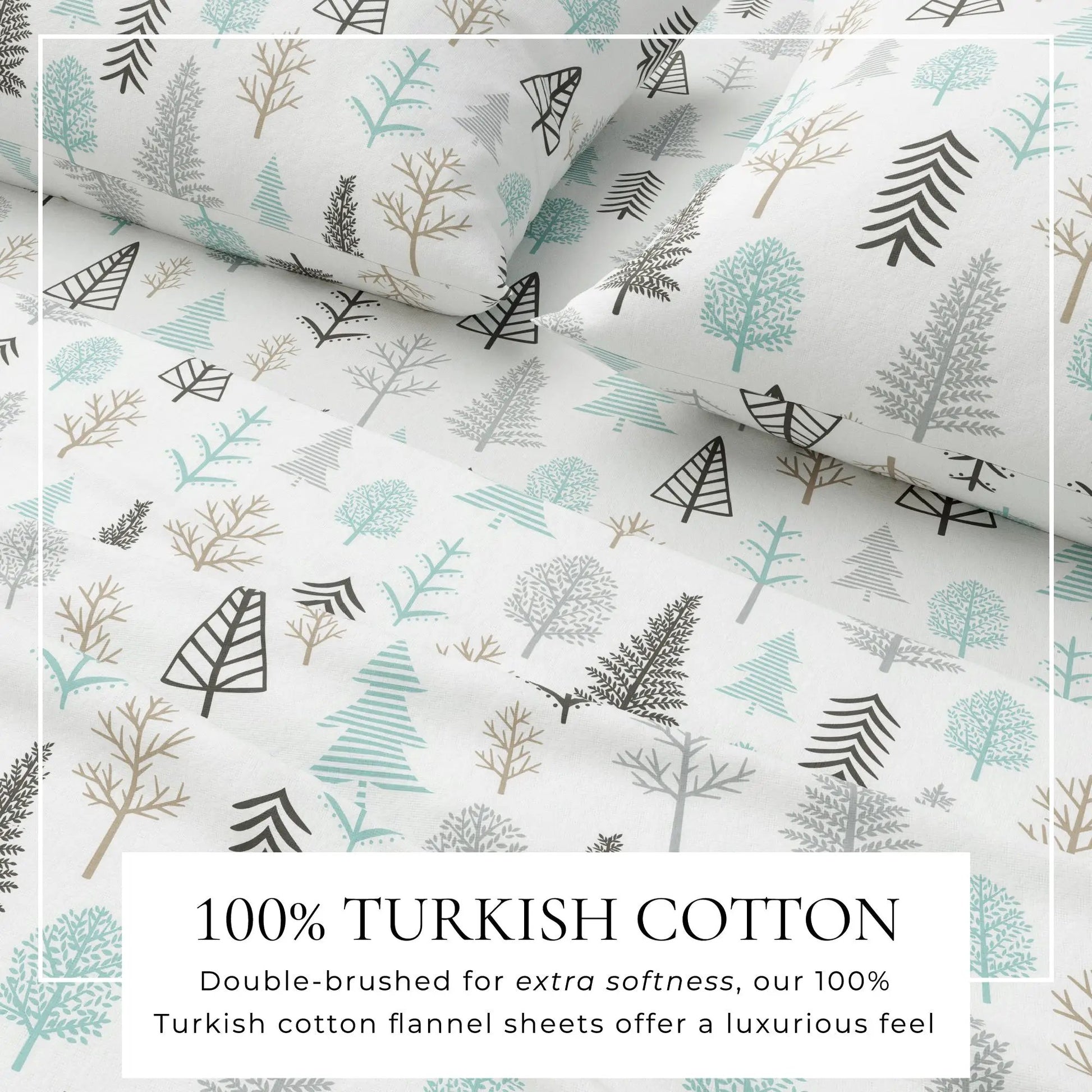 Turkish Cotton Flannel Sheet - Lakeview Collection from PriceLows™