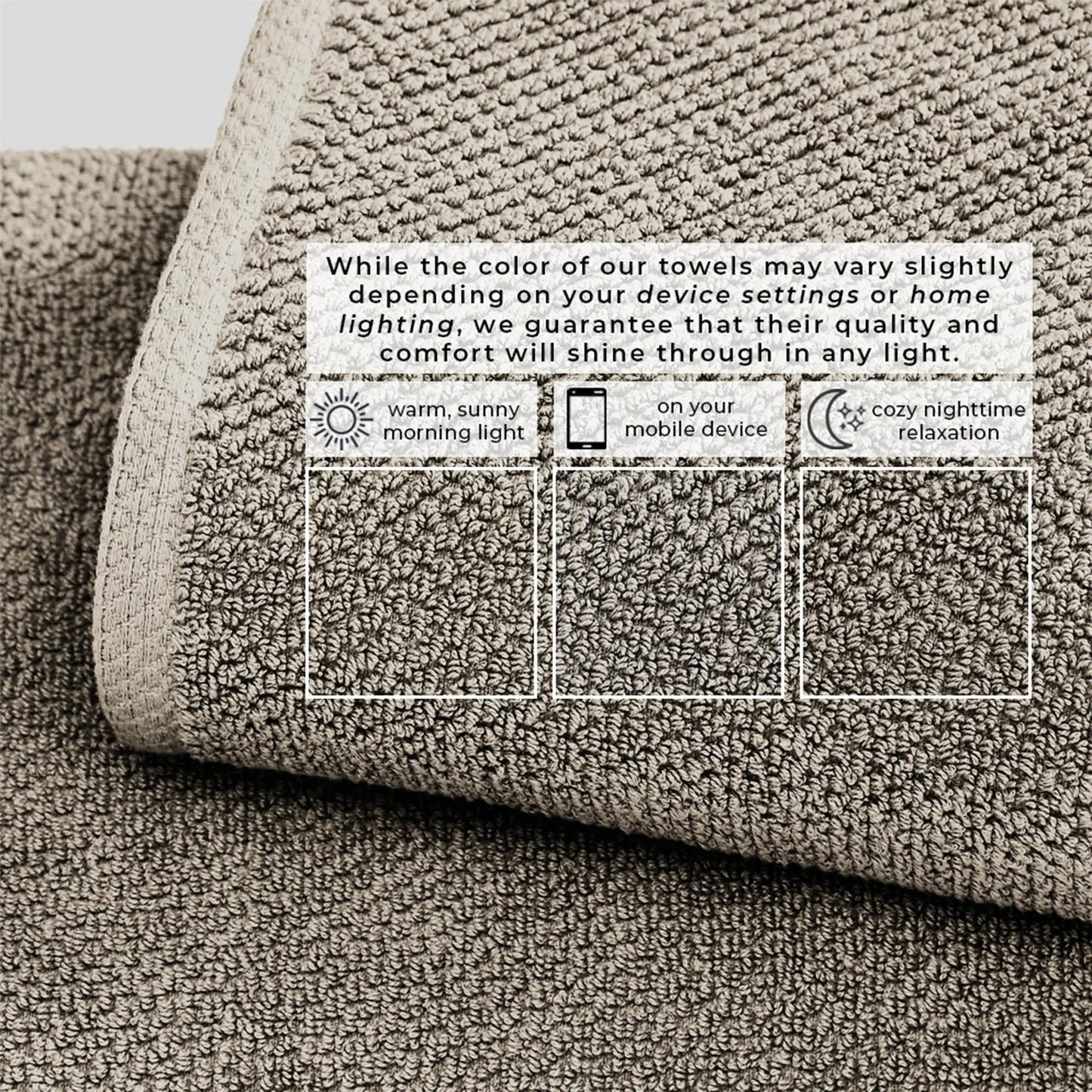 Cotton Textured Bath Towel Set - Acacia Collection from PriceLows™