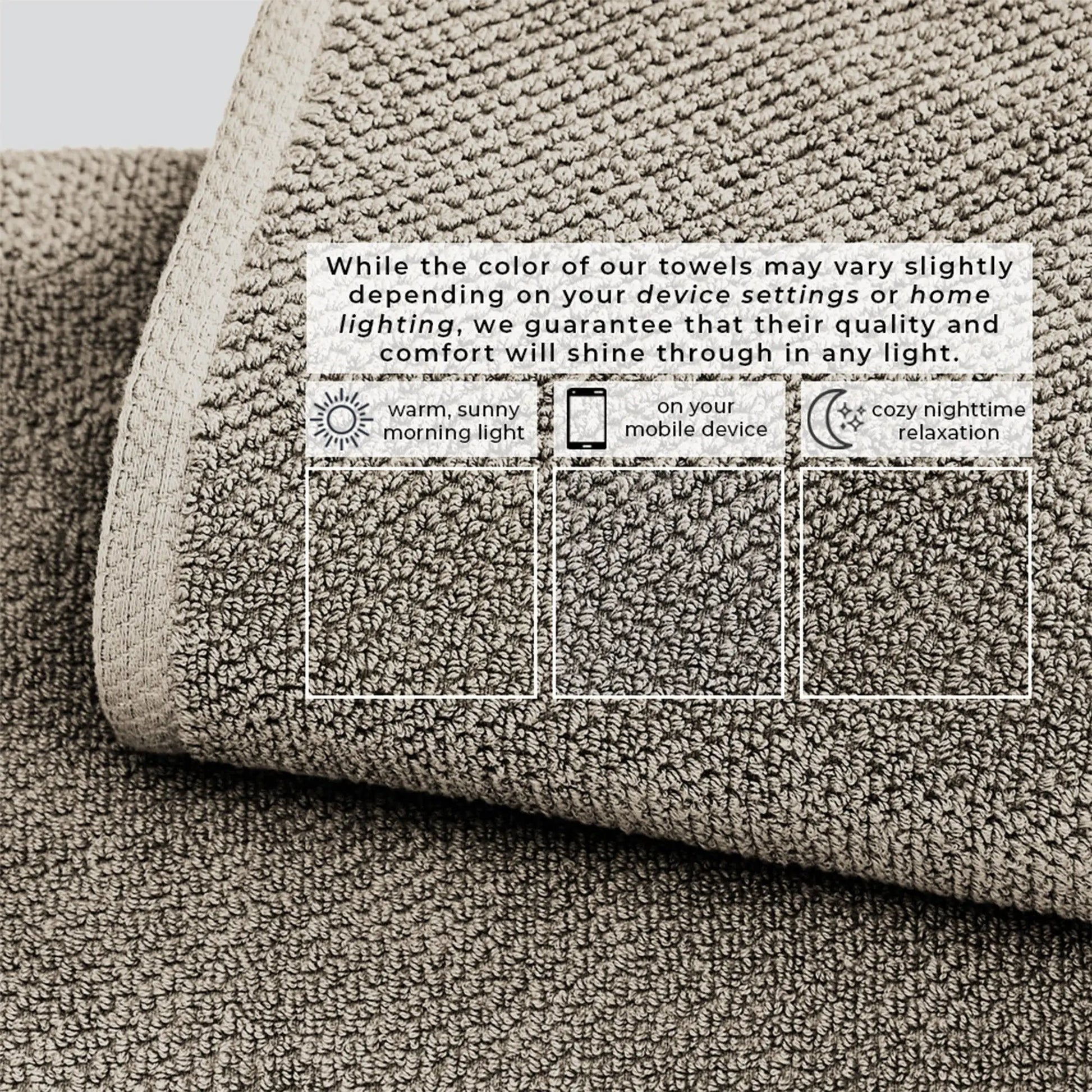 Cotton Textured Bath Towel Set - Acacia Collection from PriceLows™