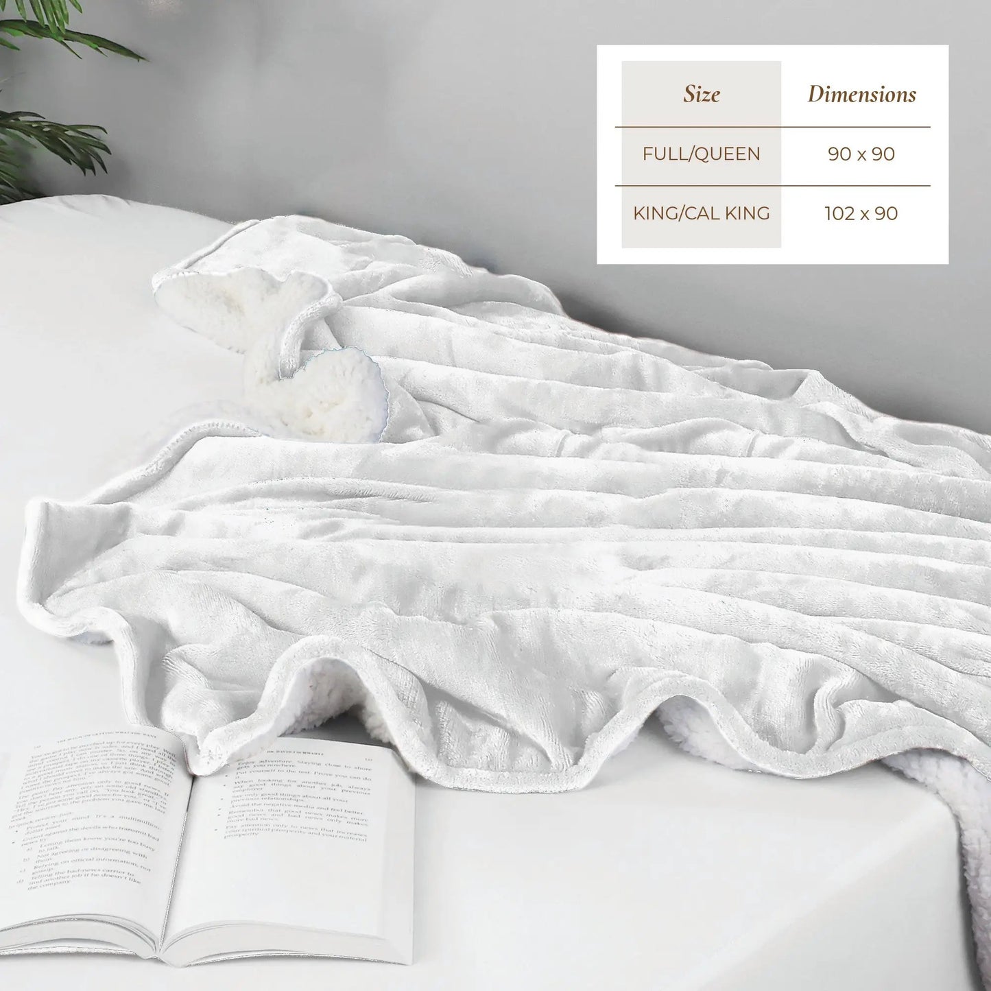 Velvet Plush Sherpa Bed Blanket - Sherpa Fleece Collection from PriceLows™