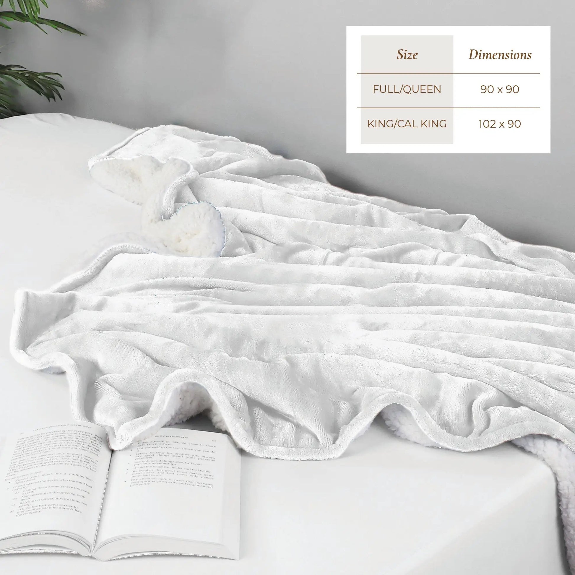 Velvet Plush Sherpa Bed Blanket - Sherpa Fleece Collection from PriceLows™