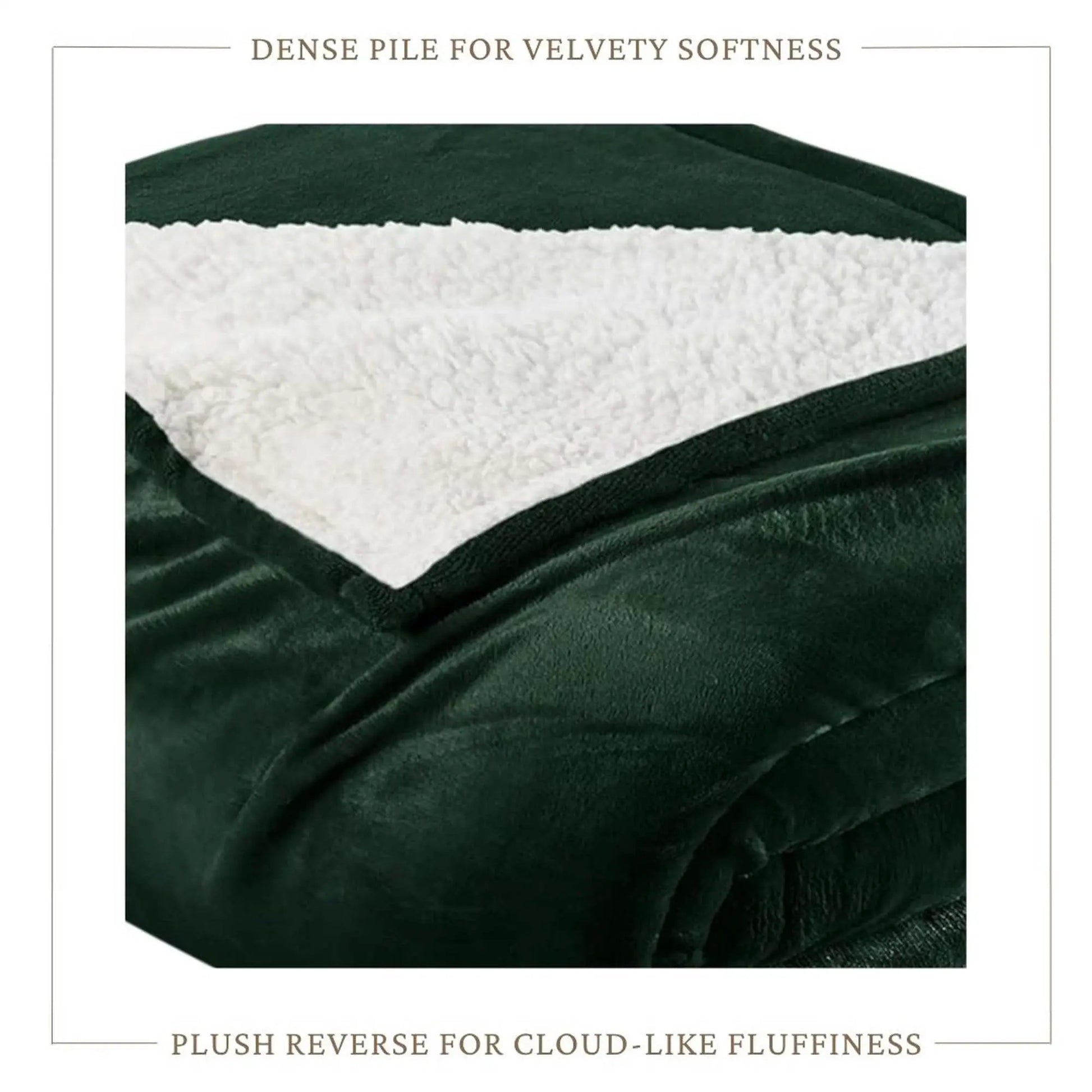 Velvet Plush Sherpa Bed Blanket - Sherpa Fleece Collection from PriceLows™