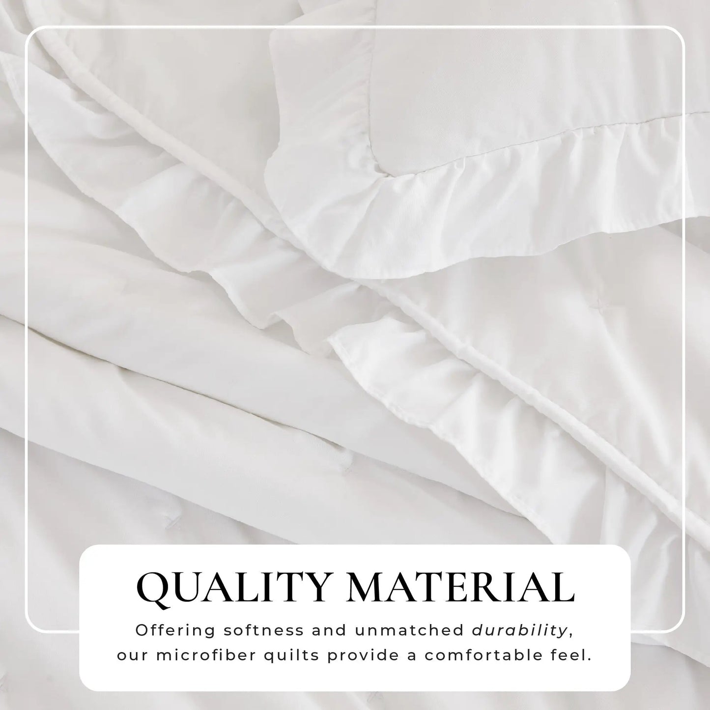 Dot Stitched Ruffled Quilt Set - Dot-Ruffled Collection from PriceLows™
