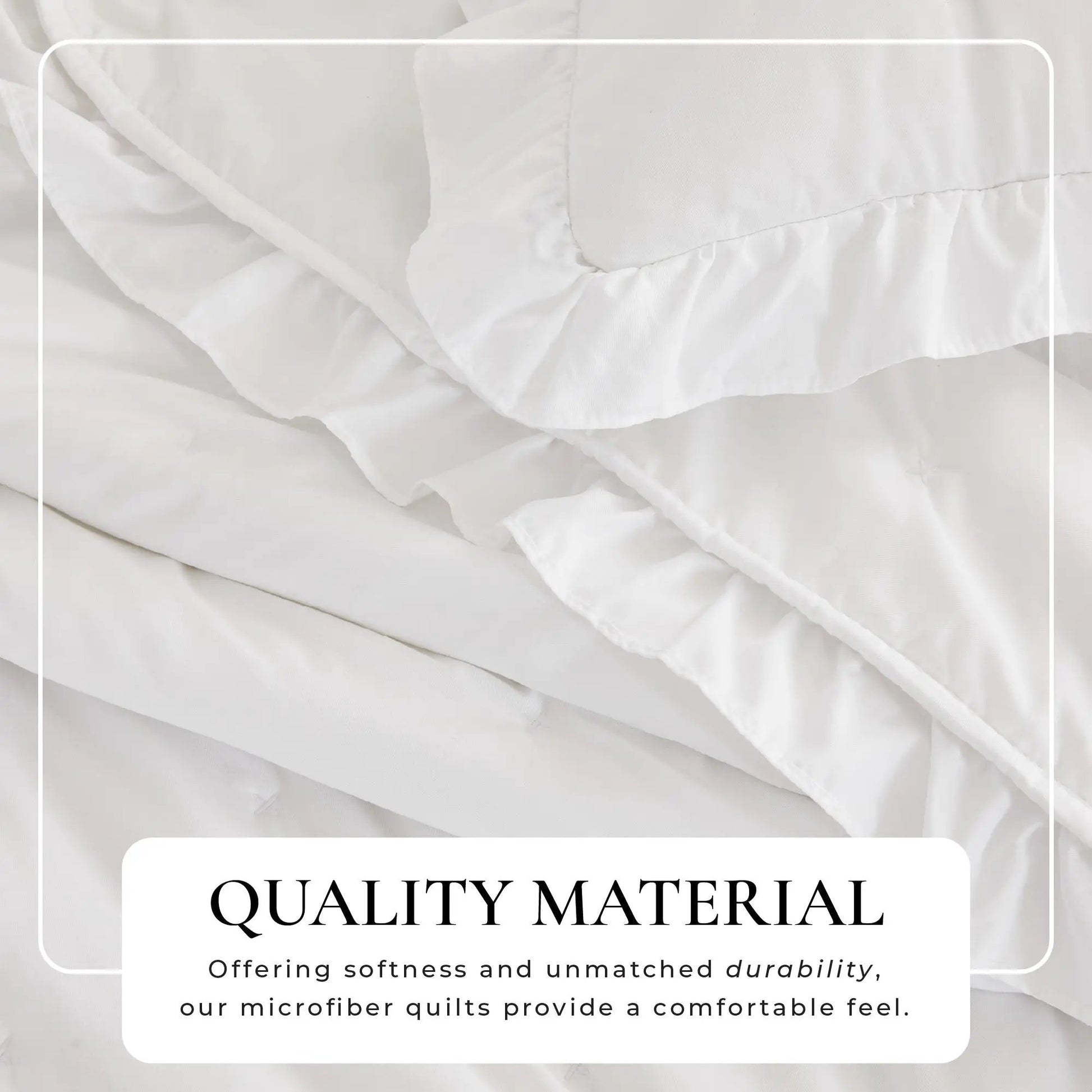 Dot Stitched Ruffled Quilt Set - Dot-Ruffled Collection from PriceLows™