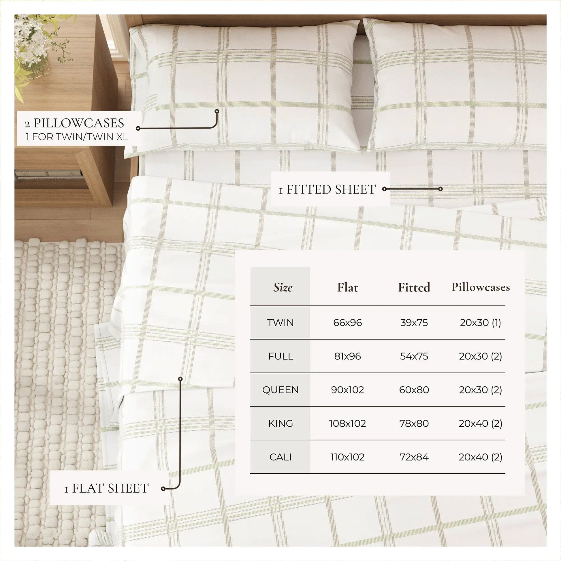 Turkish Cotton Flannel Sheet - Belle Collection from PriceLows™