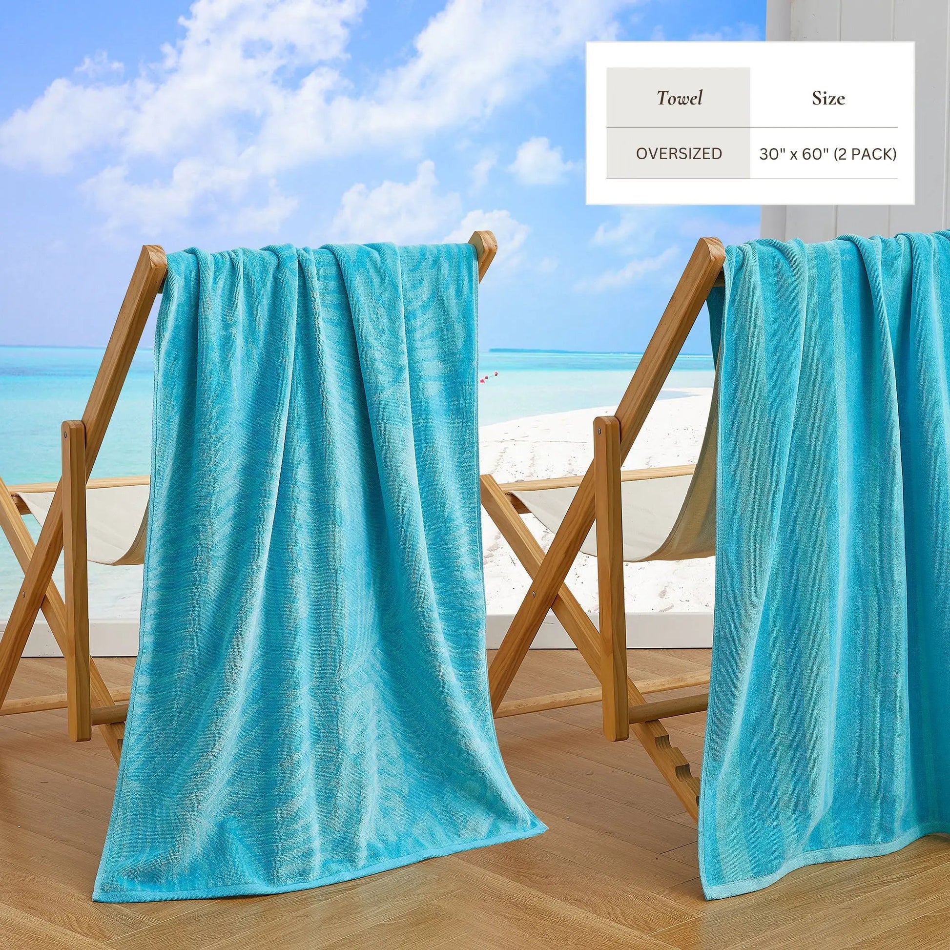 Cotton Velour Beach Towel - Maui Collection from PriceLows™