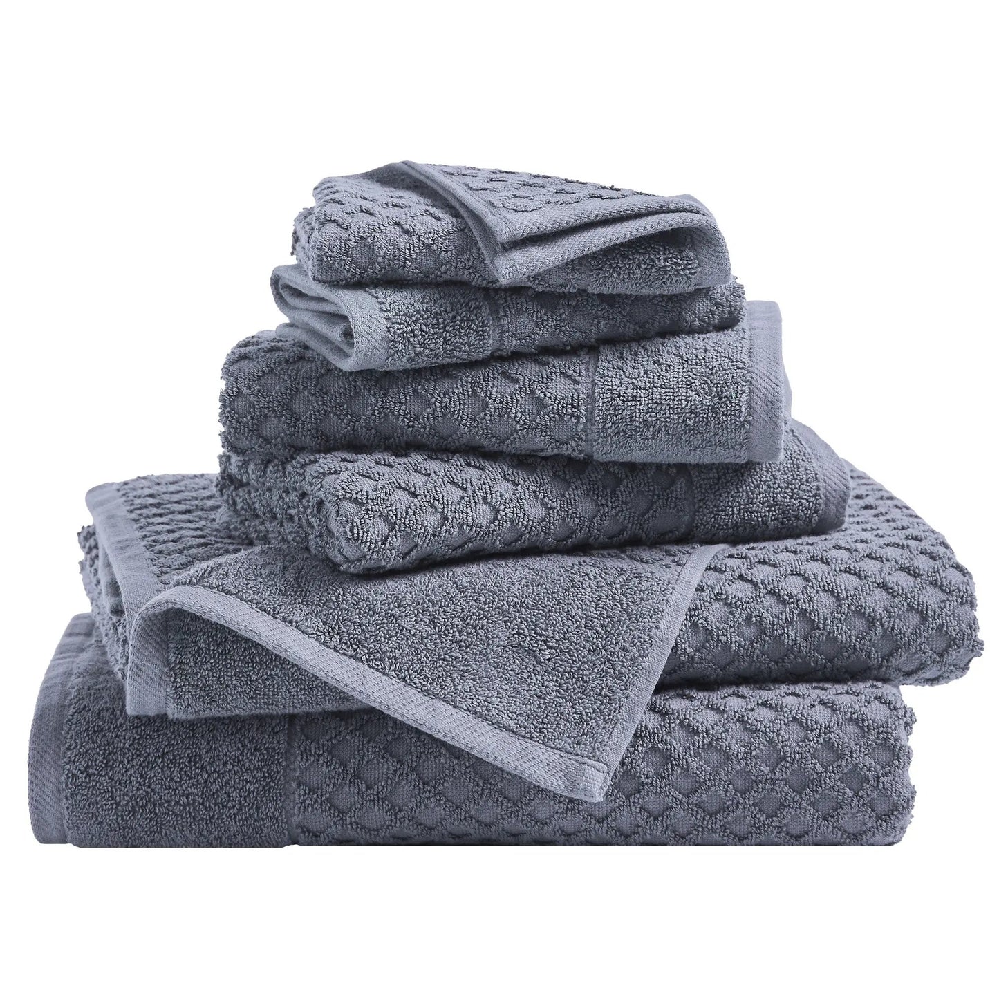 Cotton Diamond Waffle Weave Bath Towel Set - Grayson Collection from PriceLows™