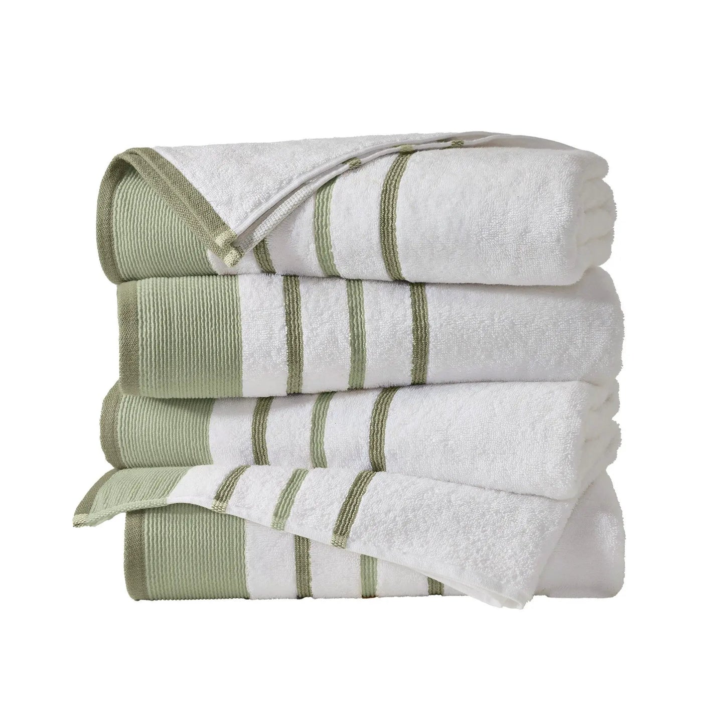 Decorative Cotton Stripe Bath Towel Set - Noelle Collection from PriceLows™