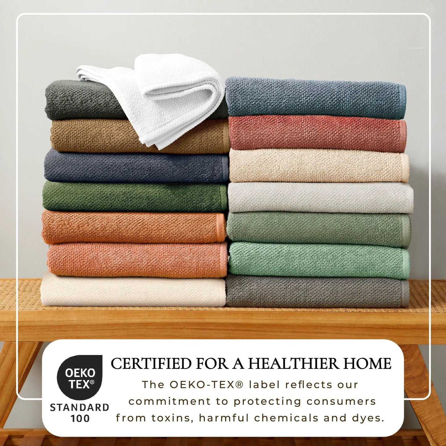 Cotton Textured Bath Towel Set - Acacia Collection from PriceLows™