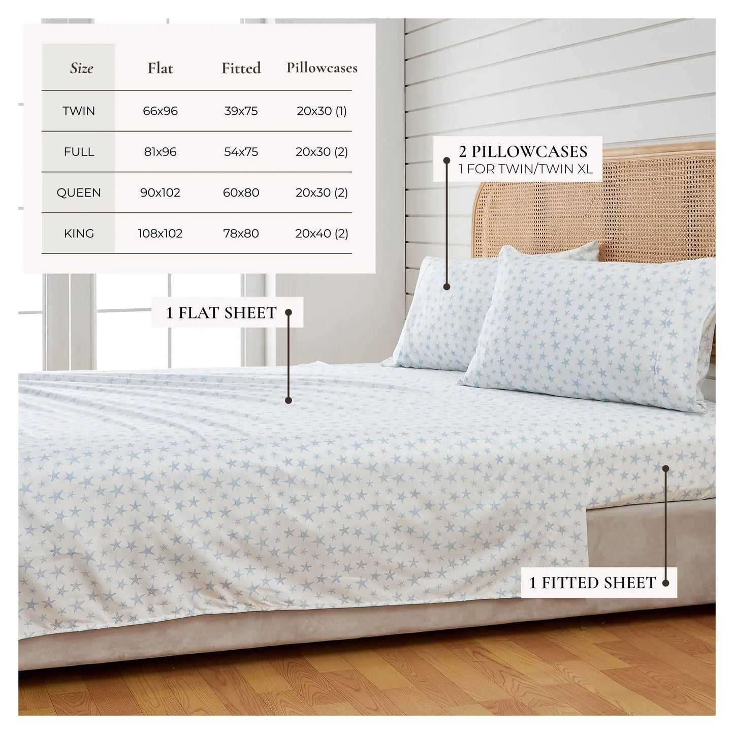 Coastal Printed Sheet Set - Newport Collection from PriceLows™