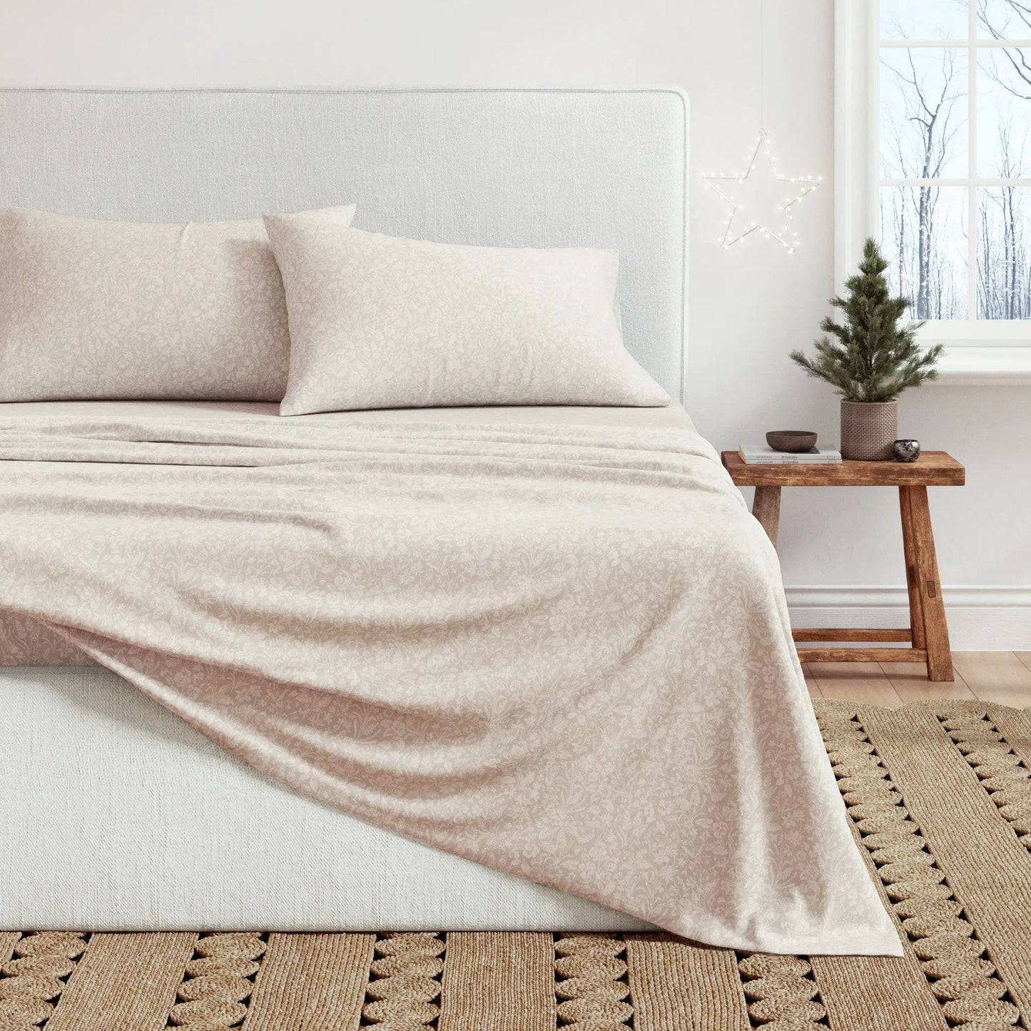 Turkish Cotton Flannel Sheet Set - Winter Floral Collection from PriceLows™