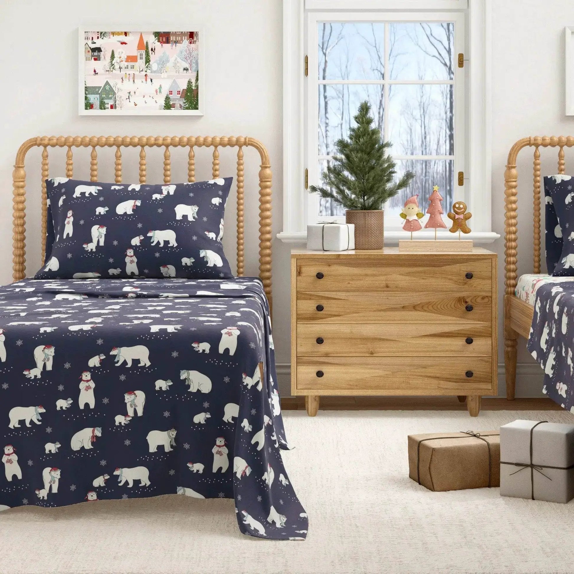Turkish Cotton Christmas Flannel Sheet Set - Whittaker Collection from PriceLows™