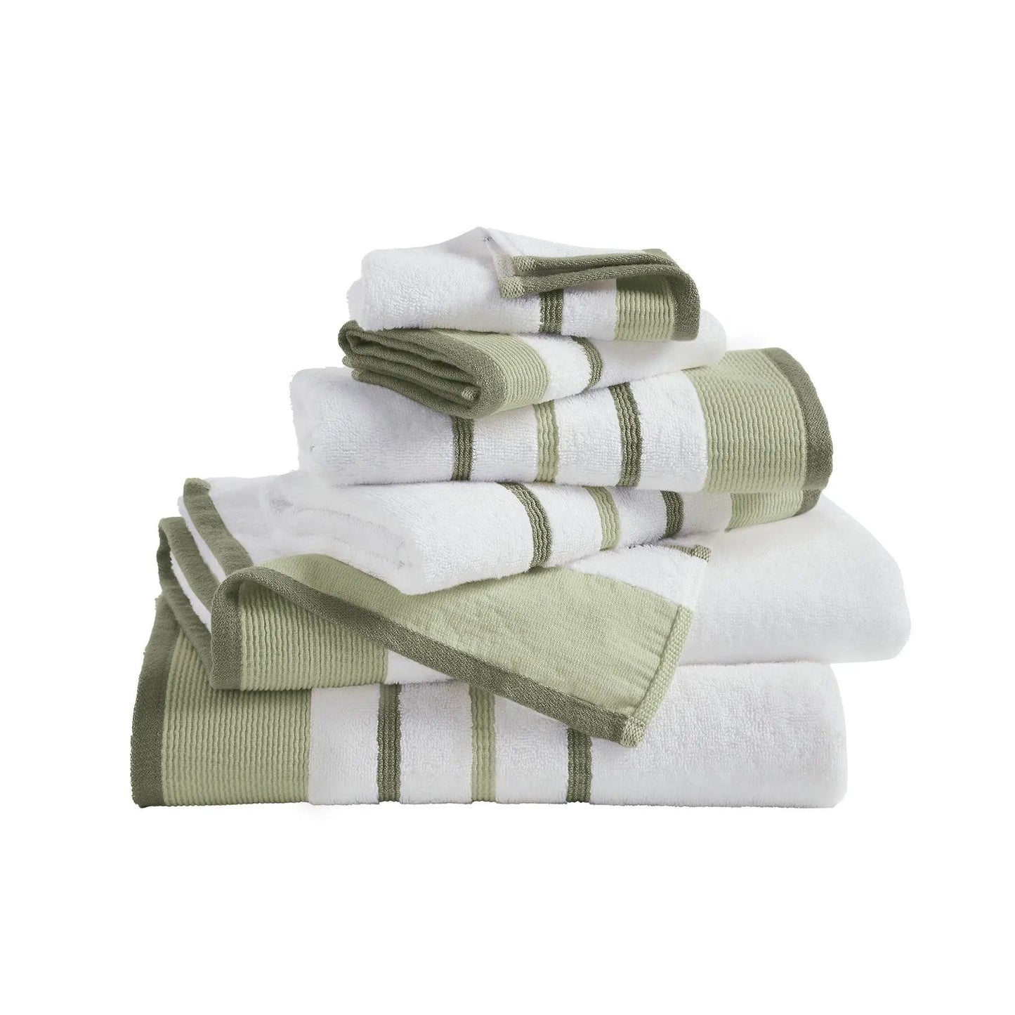 Decorative Cotton Stripe Bath Towel Set - Noelle Collection from PriceLows™