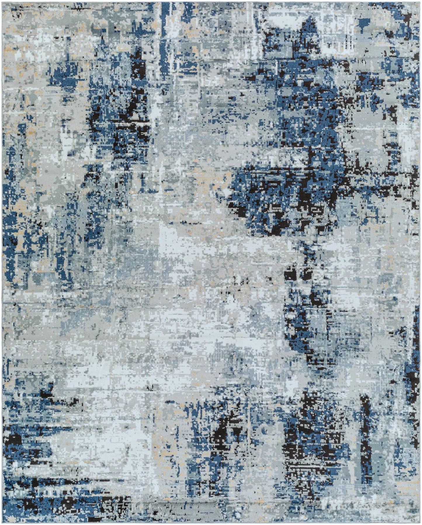 Campsall Gray&Blue Abstract Area Rug from PriceLows™