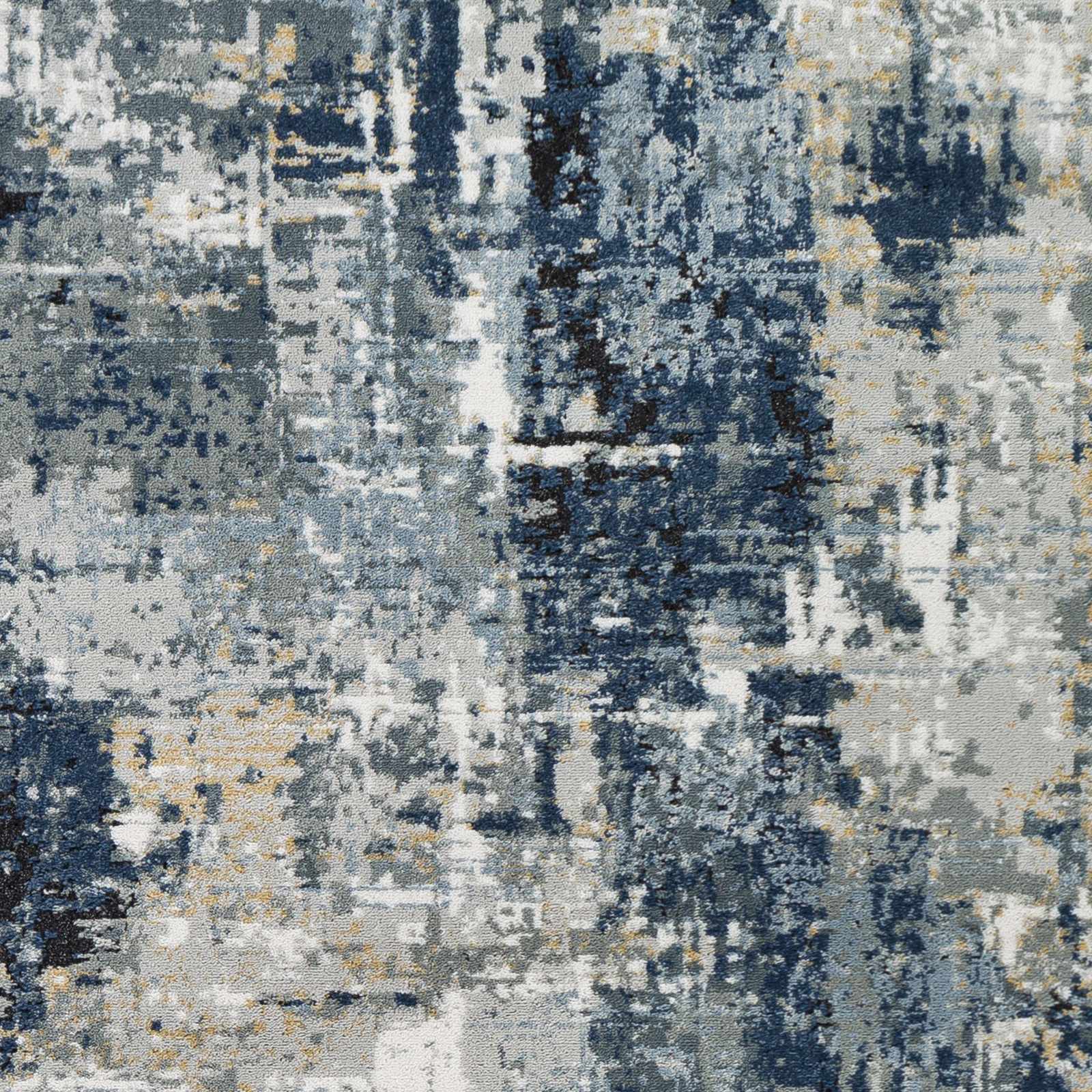 Campsall Gray&Blue Abstract Area Rug from PriceLows™