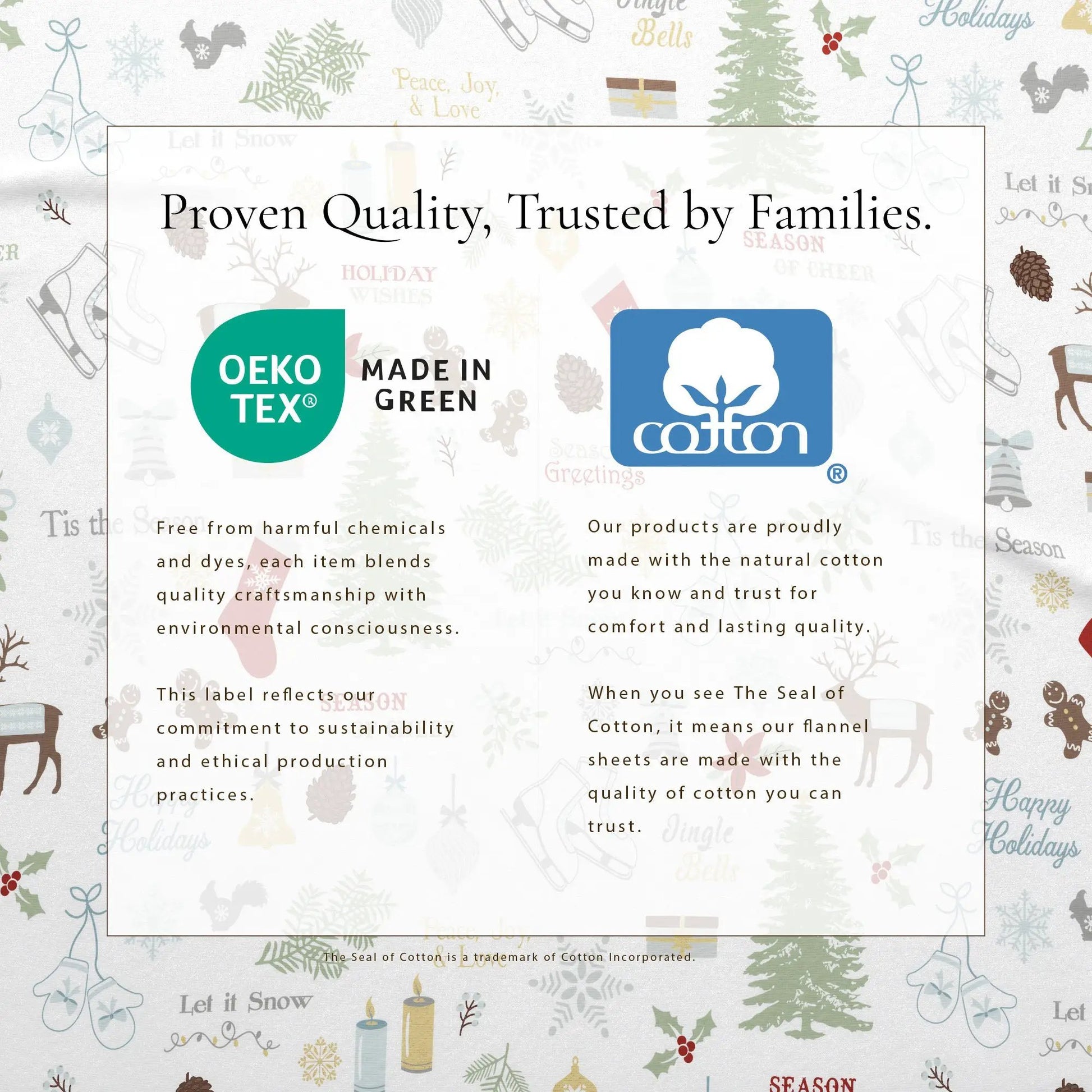 Turkish Cotton Christmas Flannel Sheet Set - Whittaker Collection from PriceLows™