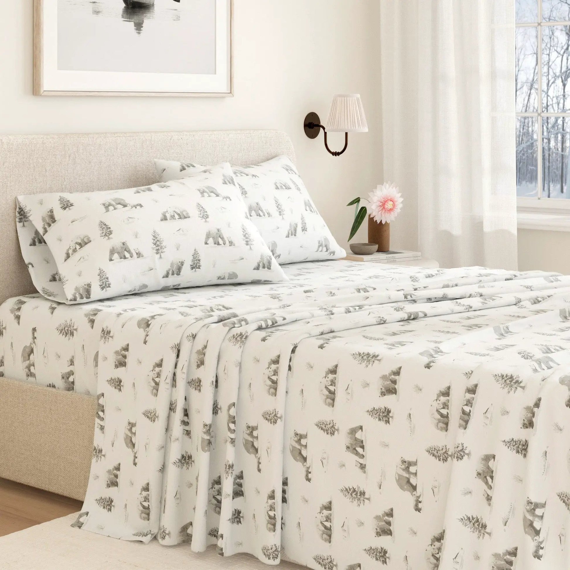 Turkish Cotton Flannel Sheet - Lakeview Collection from PriceLows™