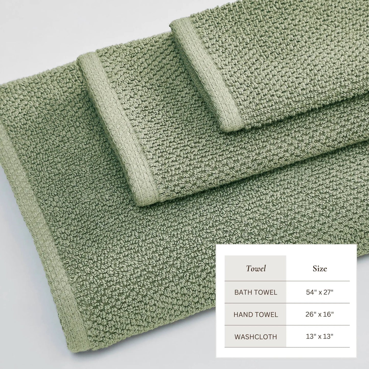 Cotton Textured Bath Towel Set - Acacia Collection from PriceLows™