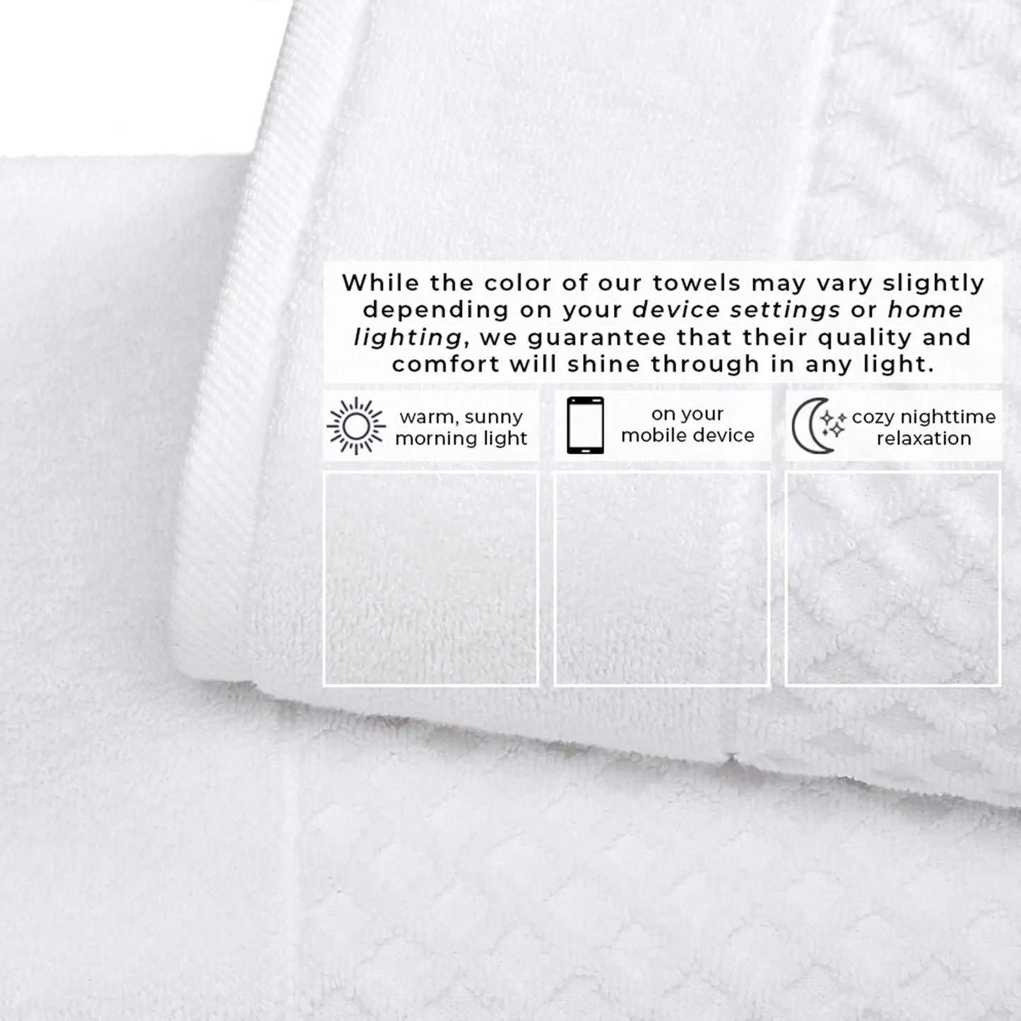 Cotton Diamond Waffle Weave Bath Towel Set - Grayson Collection from PriceLows™