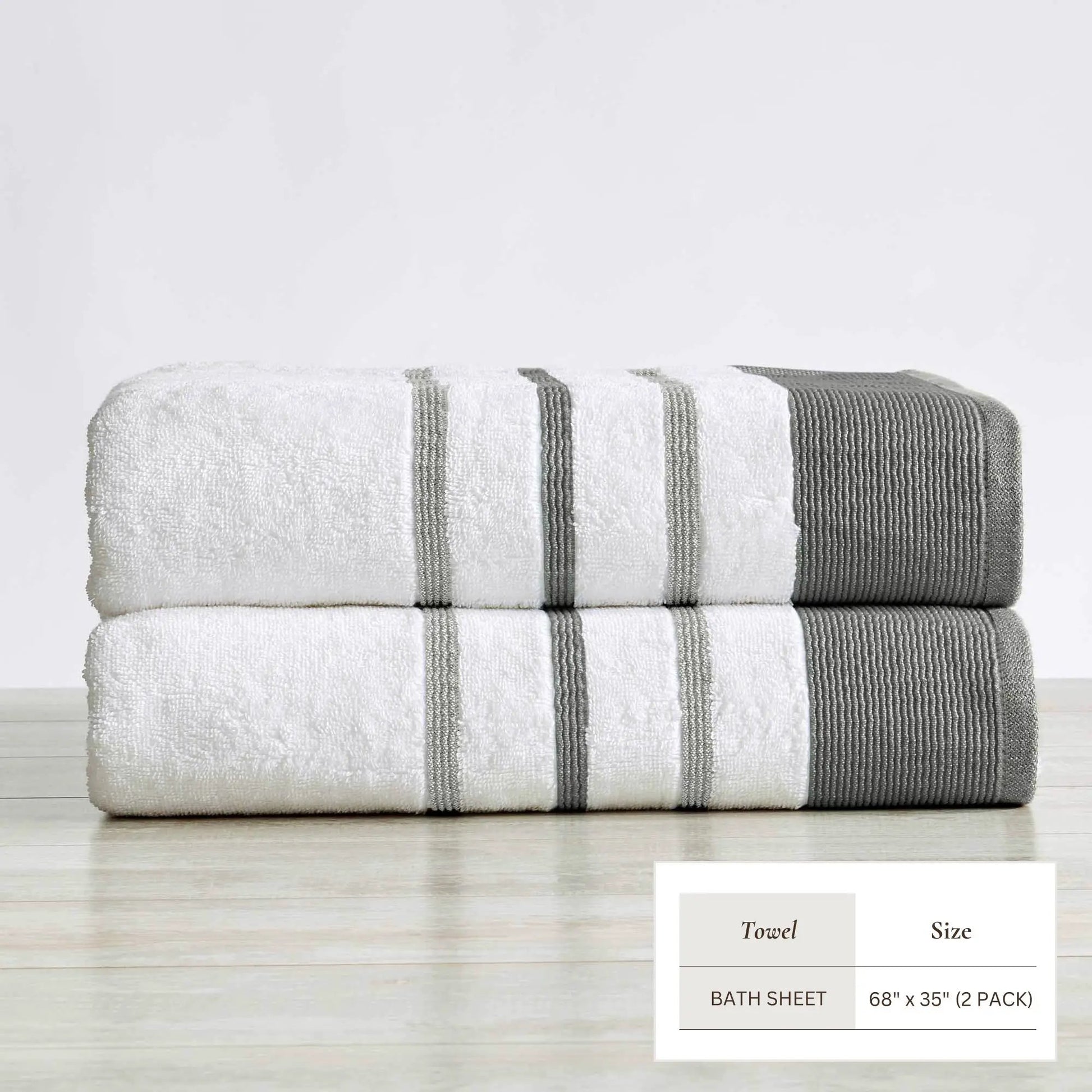 Decorative Cotton Stripe Bath Towel Set - Noelle Collection from PriceLows™