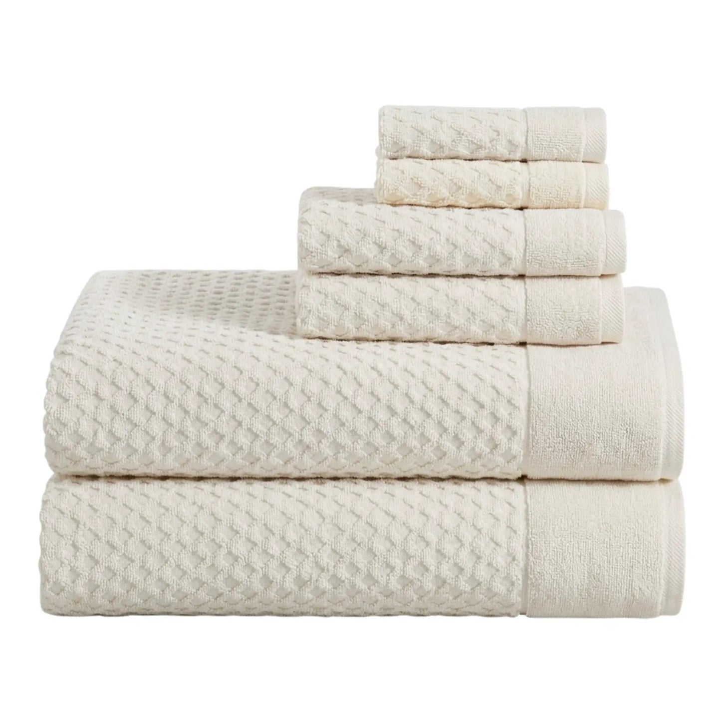 Cotton Diamond Waffle Weave Bath Towel Set - Grayson Collection from PriceLows™