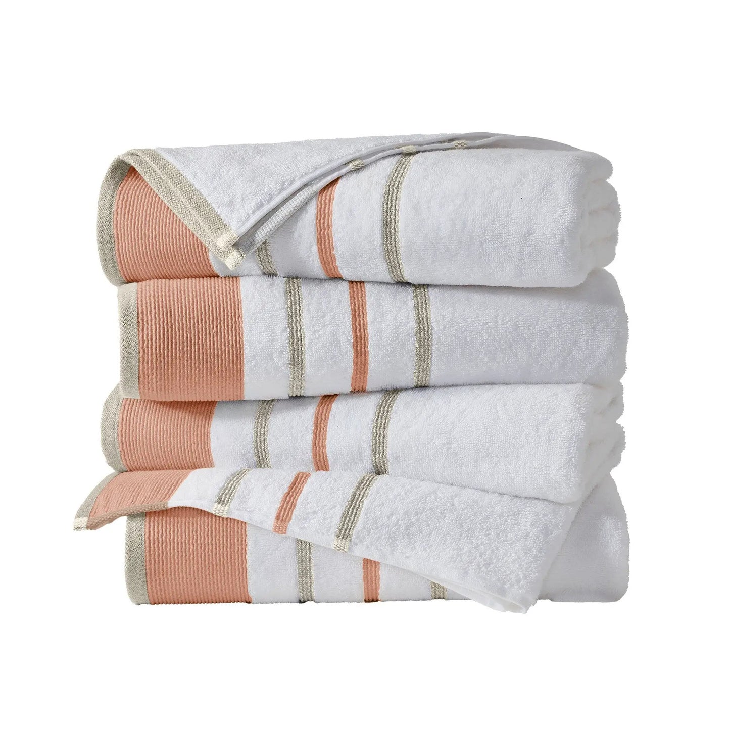 Decorative Cotton Stripe Bath Towel Set - Noelle Collection from PriceLows™