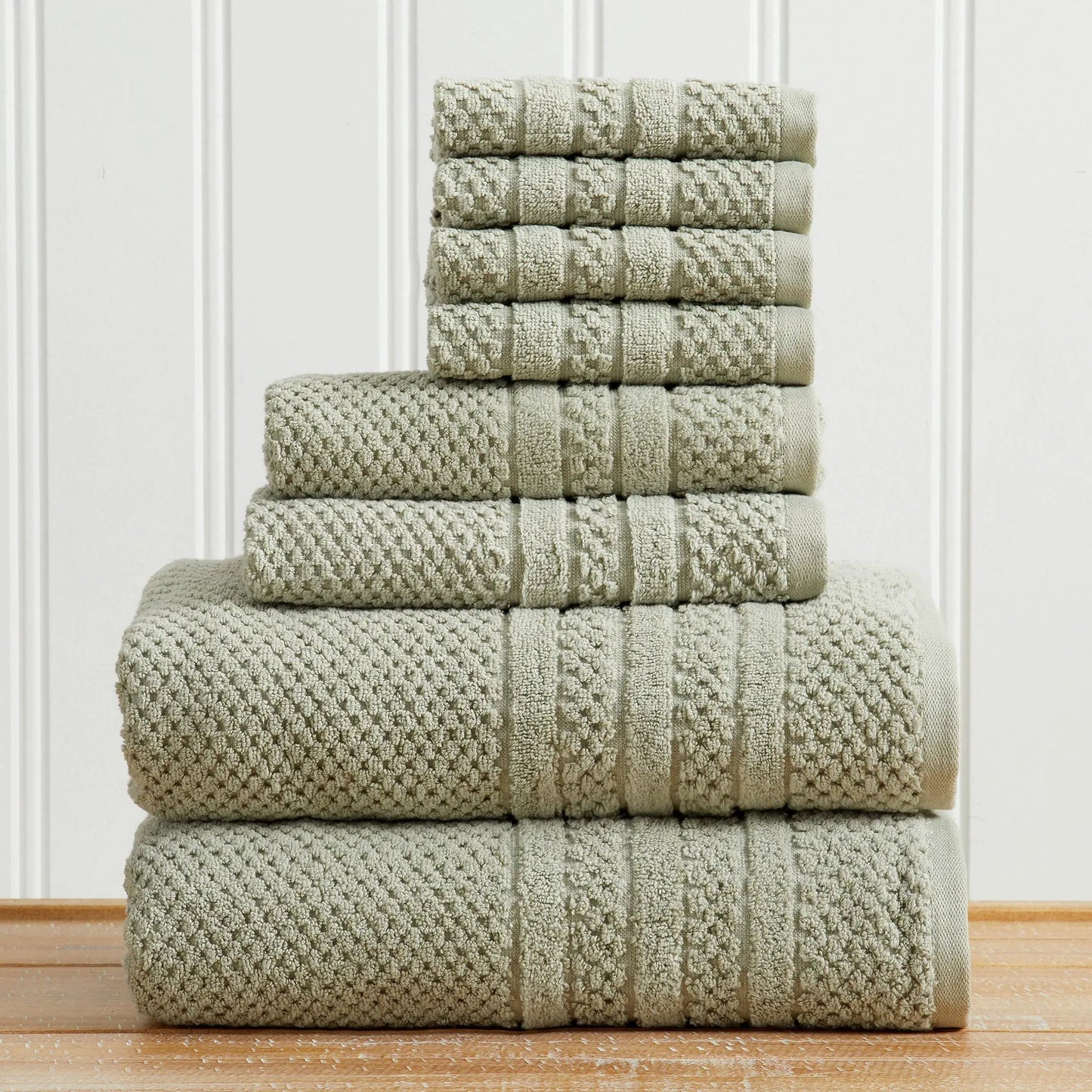100% Cotton Checkered Jacquard Bath Towel Set - Giuliana Collection from PriceLows™