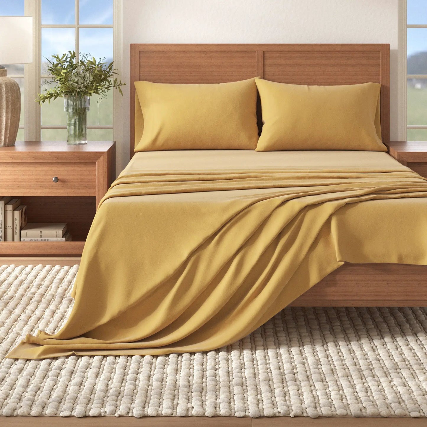 Cotton Solid Flannel Sheet - Nordic Collection from PriceLows™