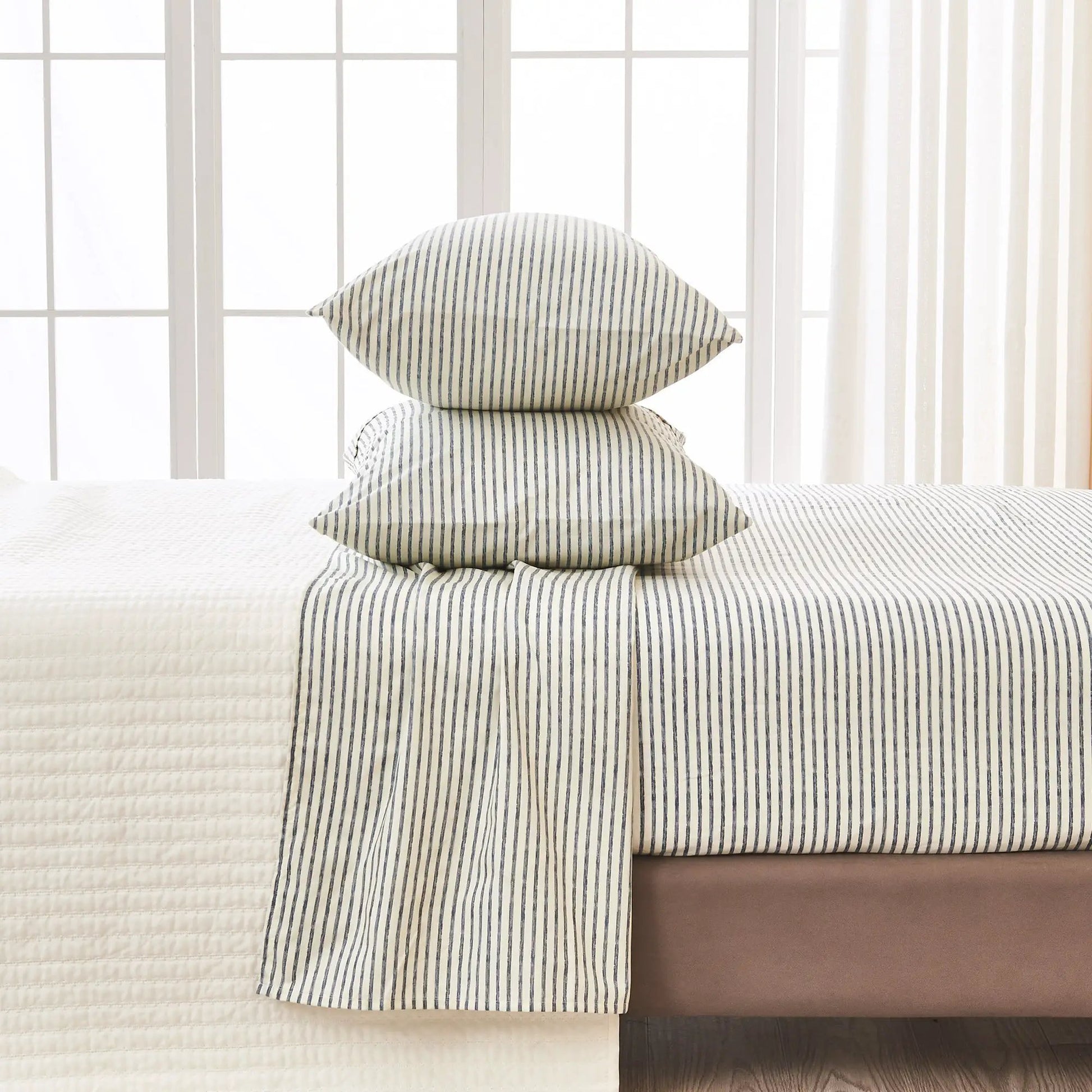 Striped Sheet Set - Evette Collection from PriceLows™