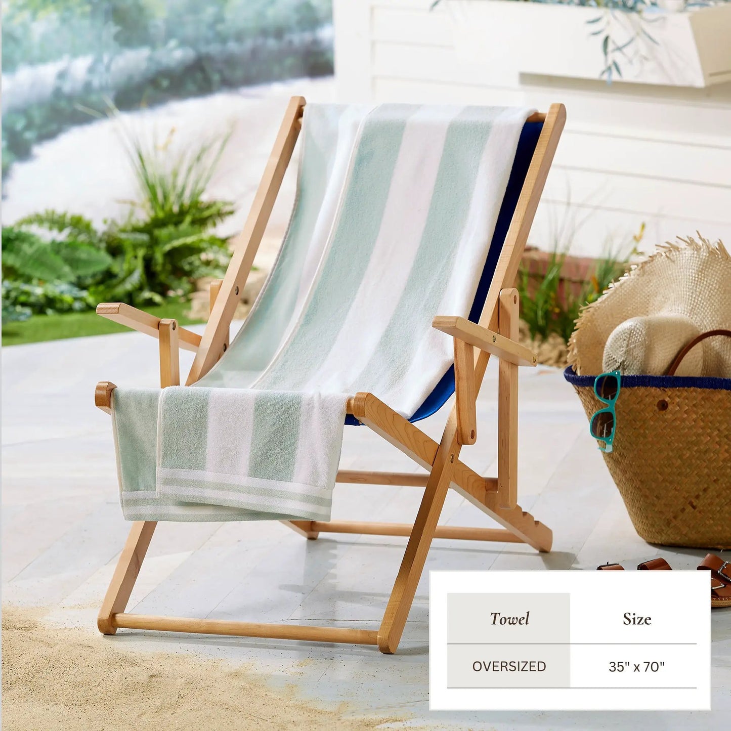 Striped Cabana Beach Towel - Edgartown Collection from PriceLows™