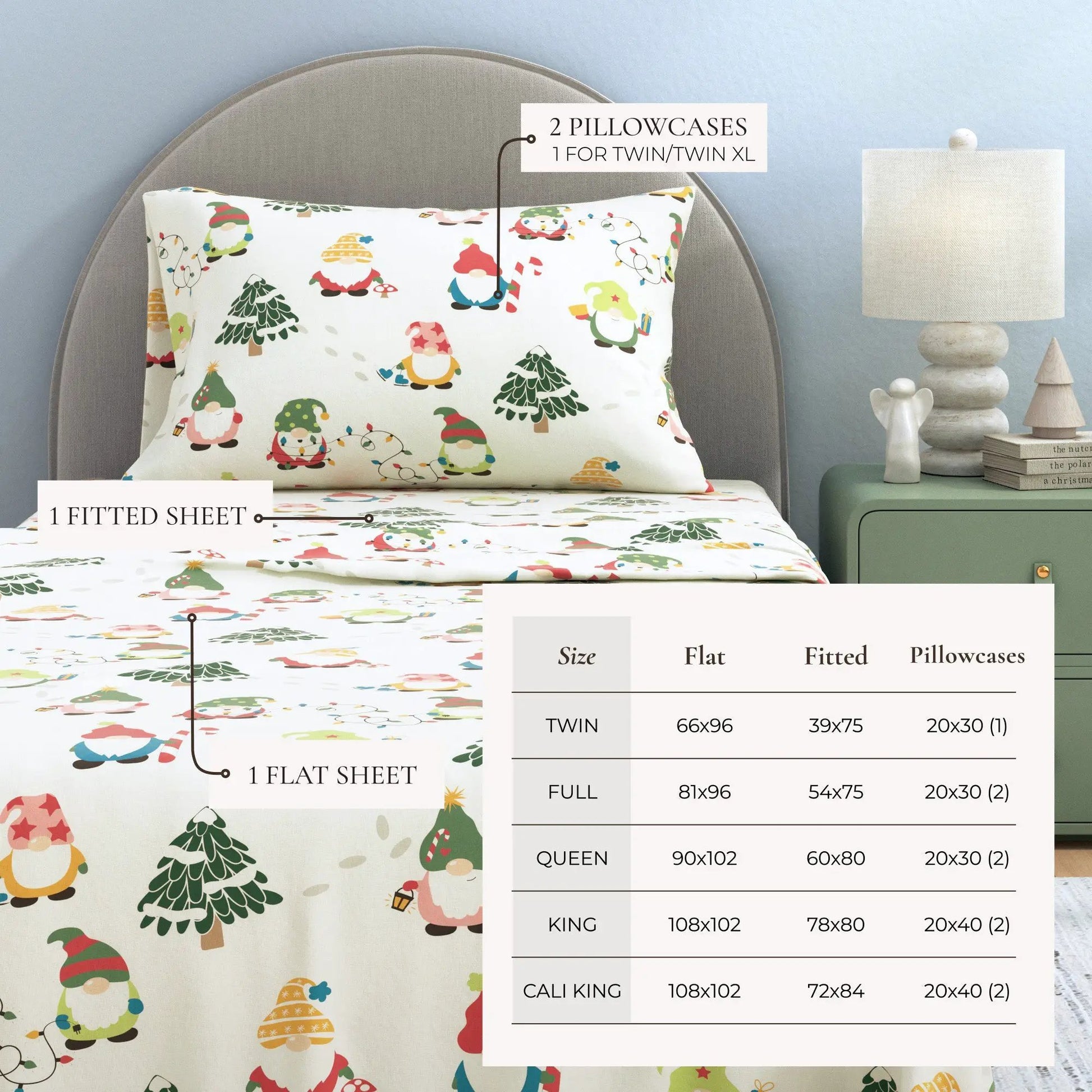 Turkish Cotton Christmas Flannel Sheet Set - Whittaker Collection from PriceLows™