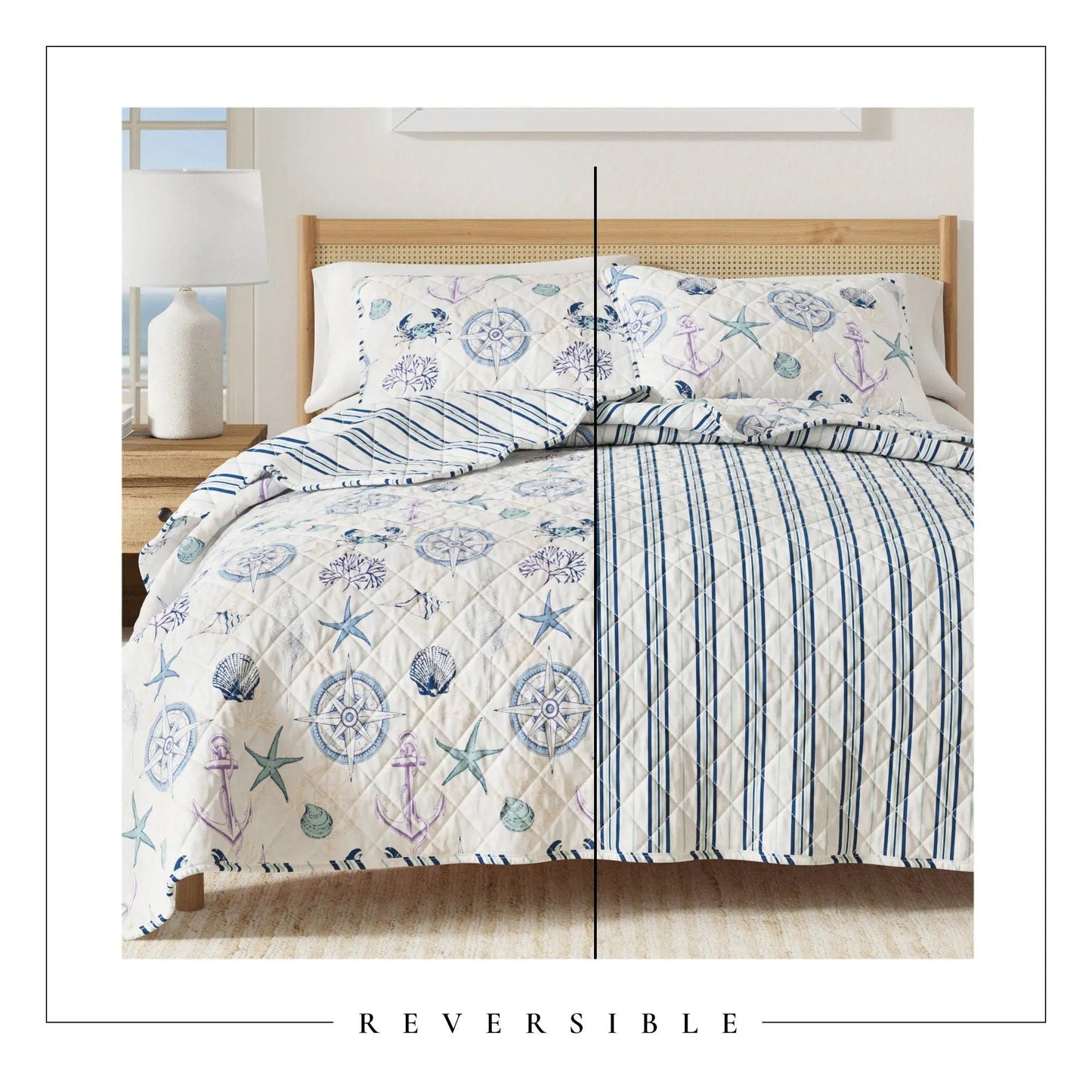 Azure Collection Coastal Quilt Set from PriceLows™