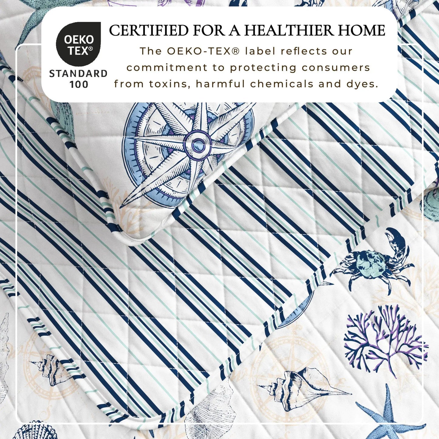 Azure Collection Coastal Quilt Set from PriceLows™